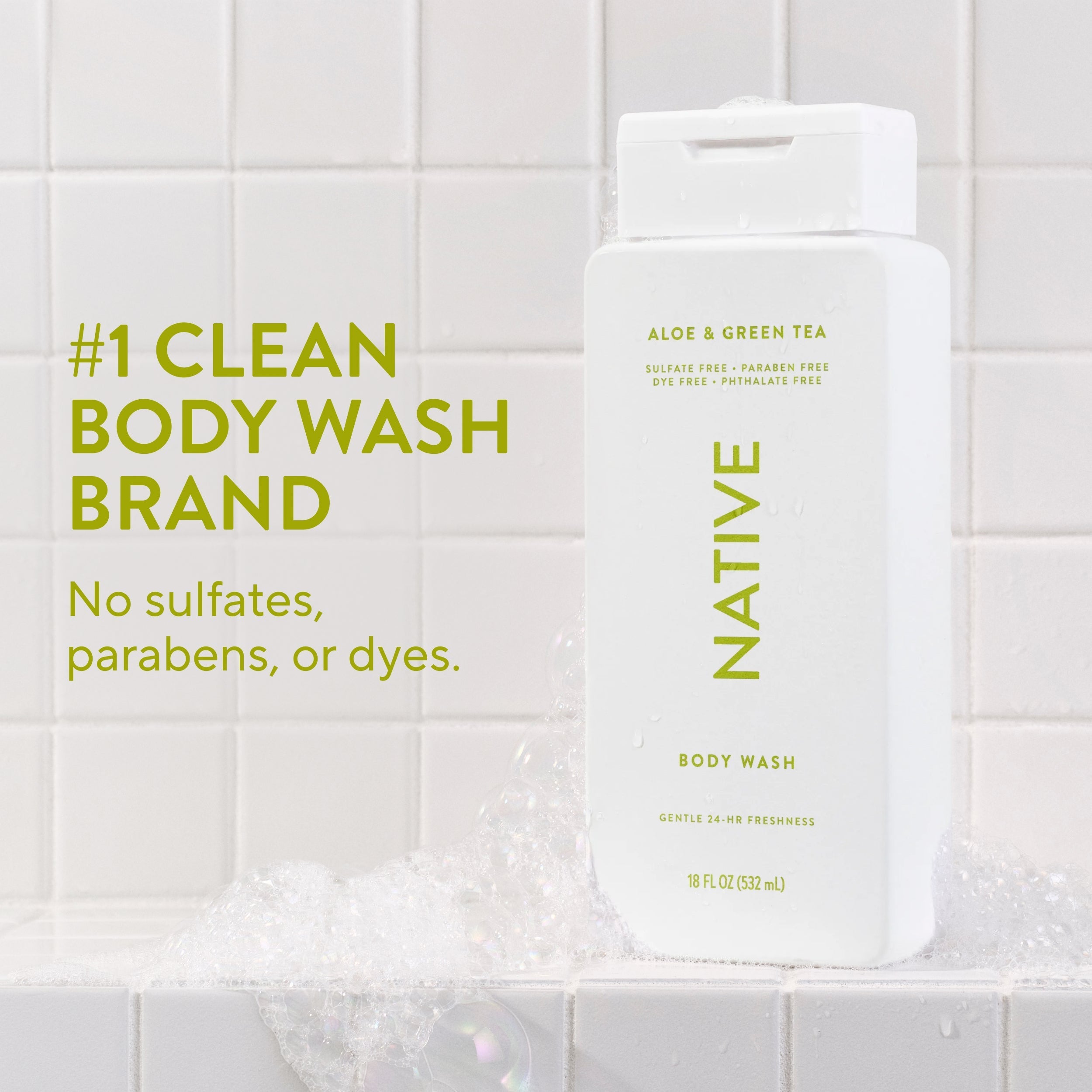 Body Wash - Aloe & Green Tea / Classic / 18oz - Clean Care Essential