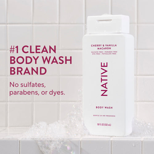 Body Wash - Cherry & Vanilla Macaron / Classic / 18oz - Clean Care Essential