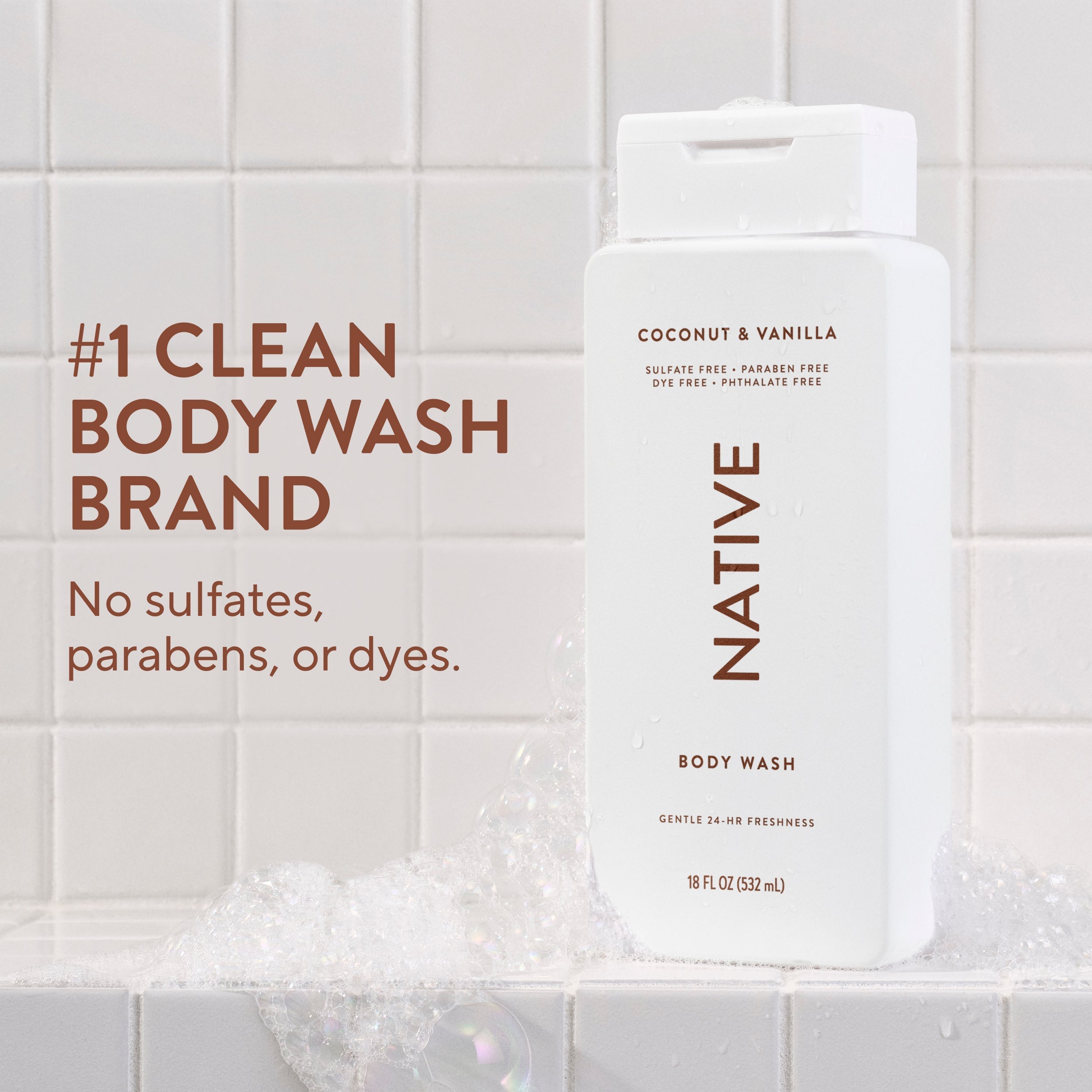 Body Wash - Coconut & Vanilla / Classic / 18oz - Clean Care Essential