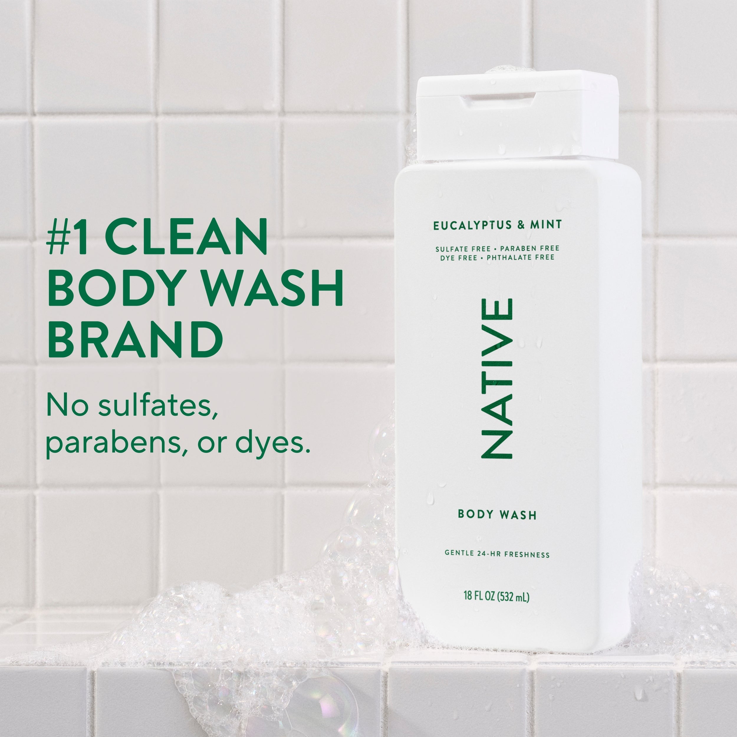 Body Wash - Eucalyptus & Mint / Classic / 18oz - Clean Care Essential