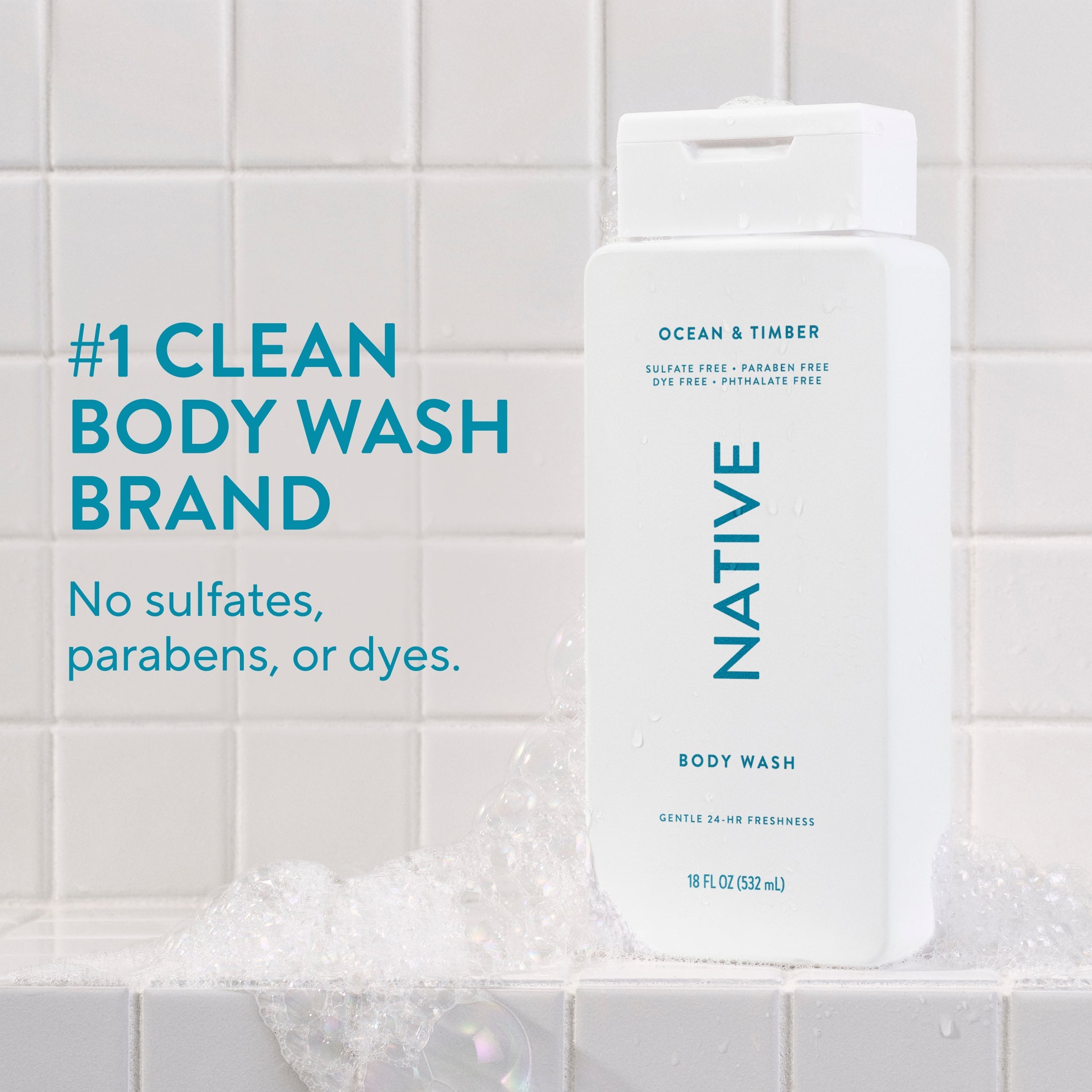Body Wash - Ocean & Timber / Classic / 18oz - Clean Care Essential