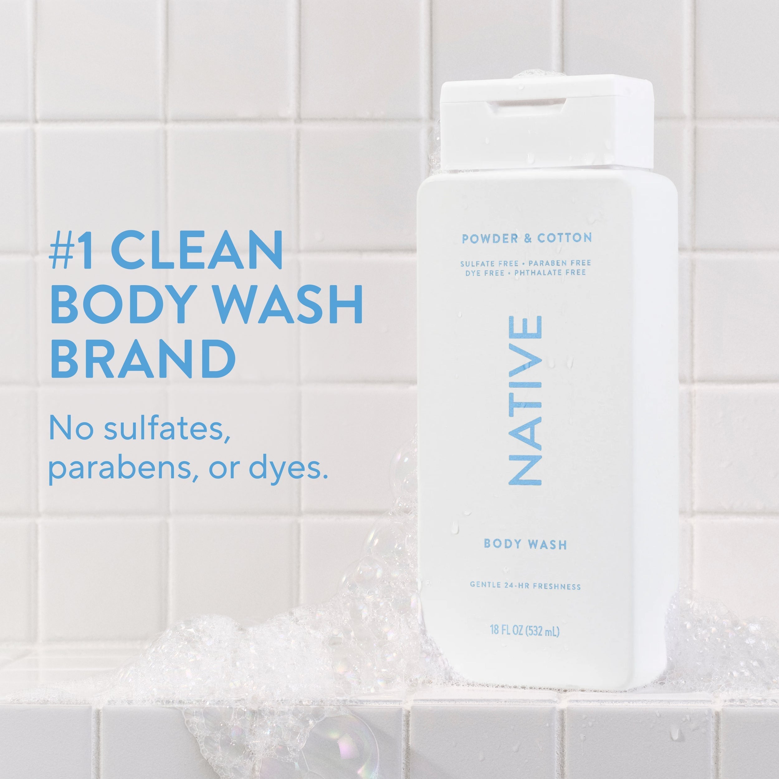 Body Wash - Powder & Cotton / Classic / 18oz - Clean Care Essential