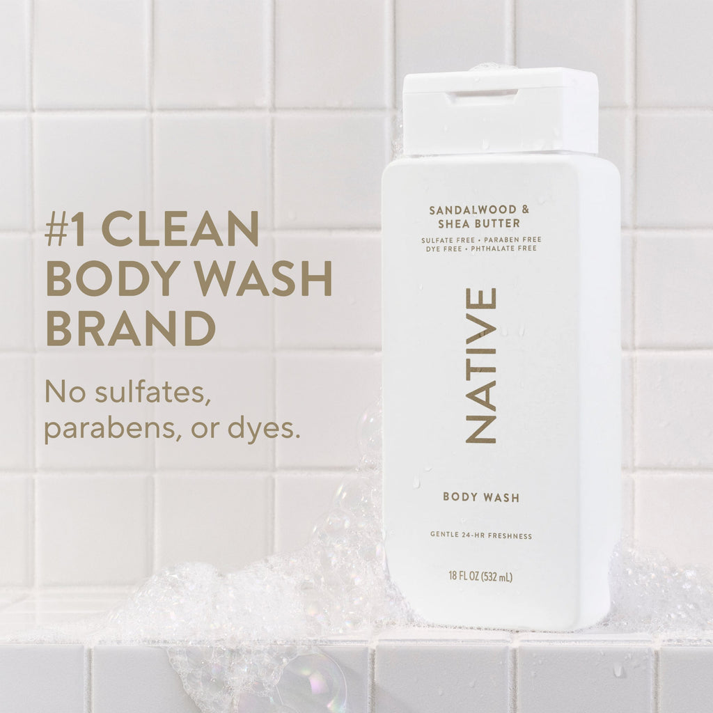 Body Wash - Sandalwood & Shea Butter / Classic / 18oz - Clean Care Essential