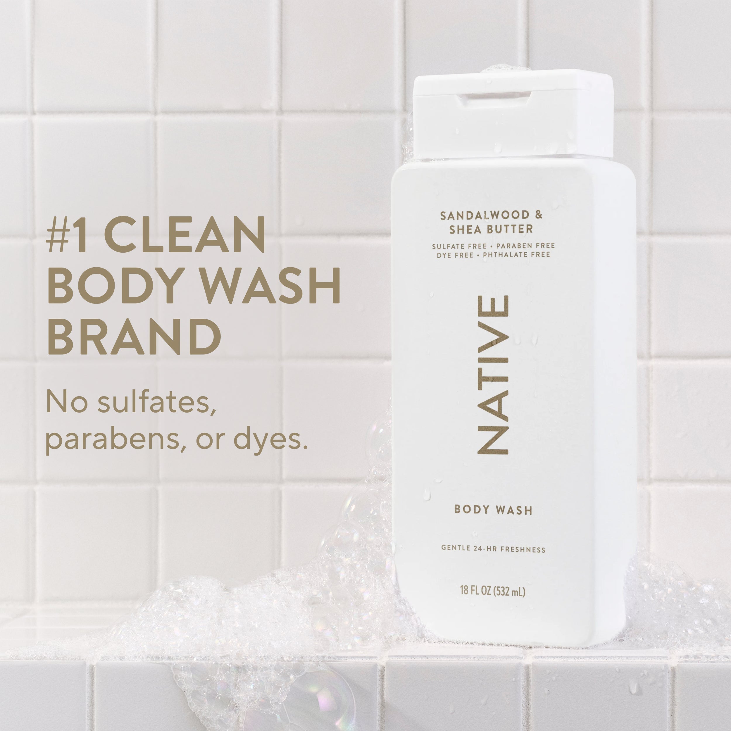 Body Wash - Sandalwood & Shea Butter / Classic / 18oz - Clean Care Essential