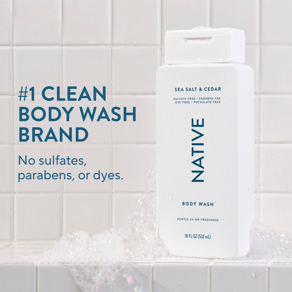 Body Wash - Sea Salt & Cedar / Classic / 18oz - Clean Care Essential