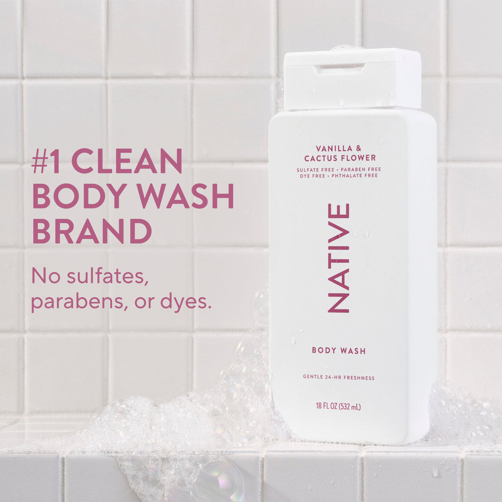 Body Wash - Vanilla & Cactus Flower / Classic / 18oz - Clean Care Essential