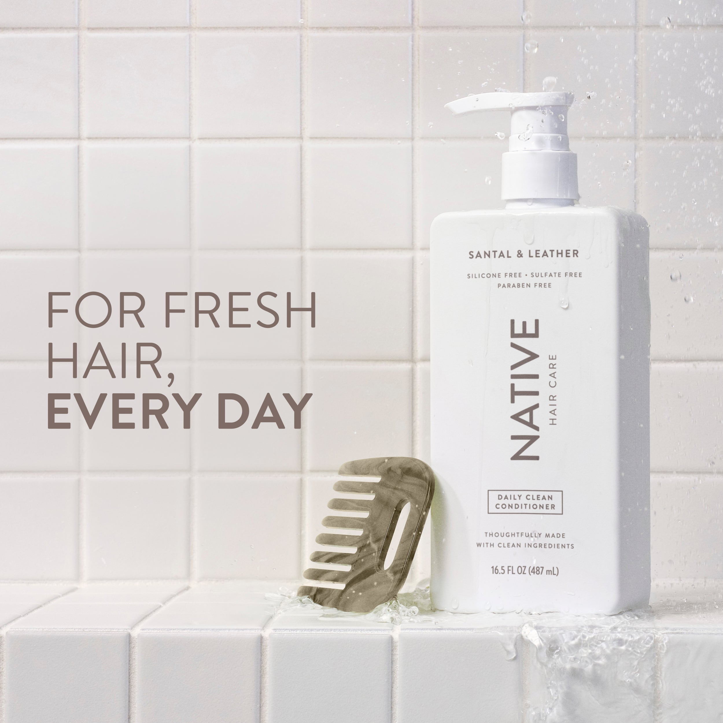 Daily Clean Conditioner - Santal & Leather / Classic / 16.5oz - Clean Care Essential