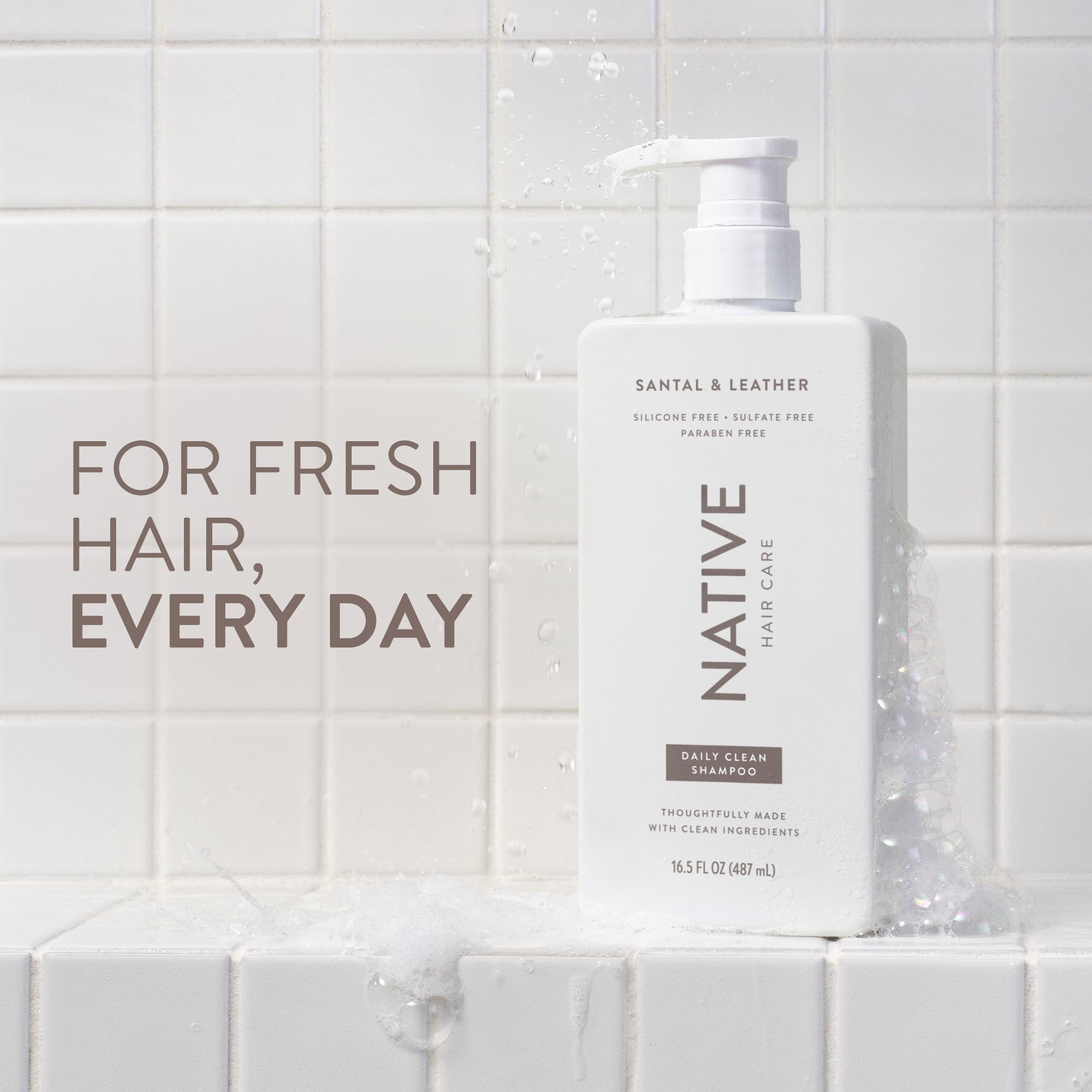 Daily Clean Shampoo - Santal & Leather / Classic / 16.5oz - Clean Care Essential