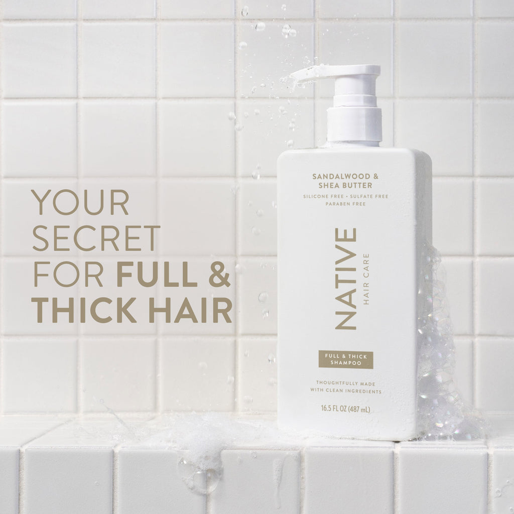 Full & Thick Shampoo - Sandalwood & Shea Butter / Classic / 16.5oz - Clean Care Essential