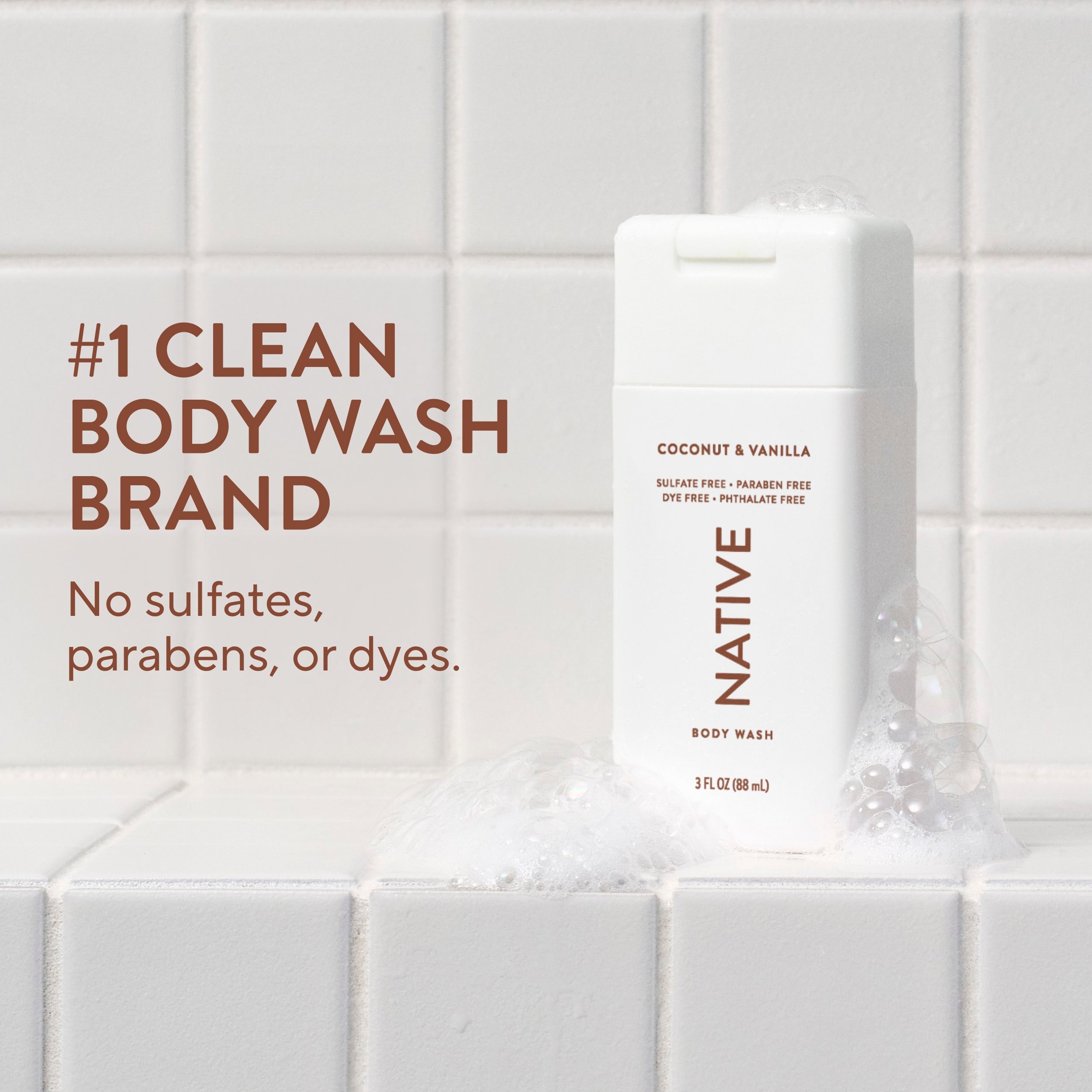 Mini Body Wash - Coconut & Vanilla / Classic / 3oz - Clean Care Essential