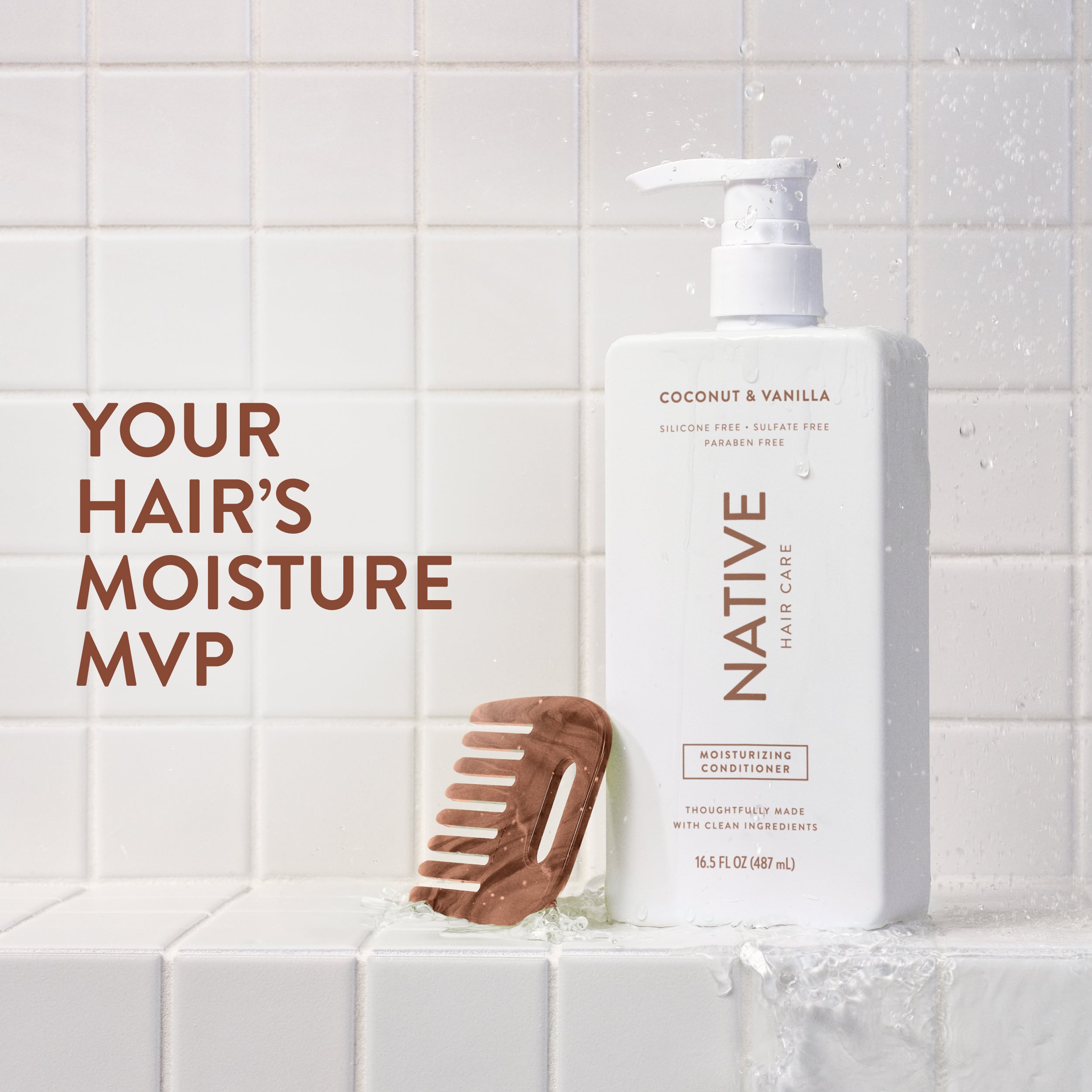 Moisturizing Conditioner - Coconut & Vanilla / Classic / 16.5oz - Clean Care Essential