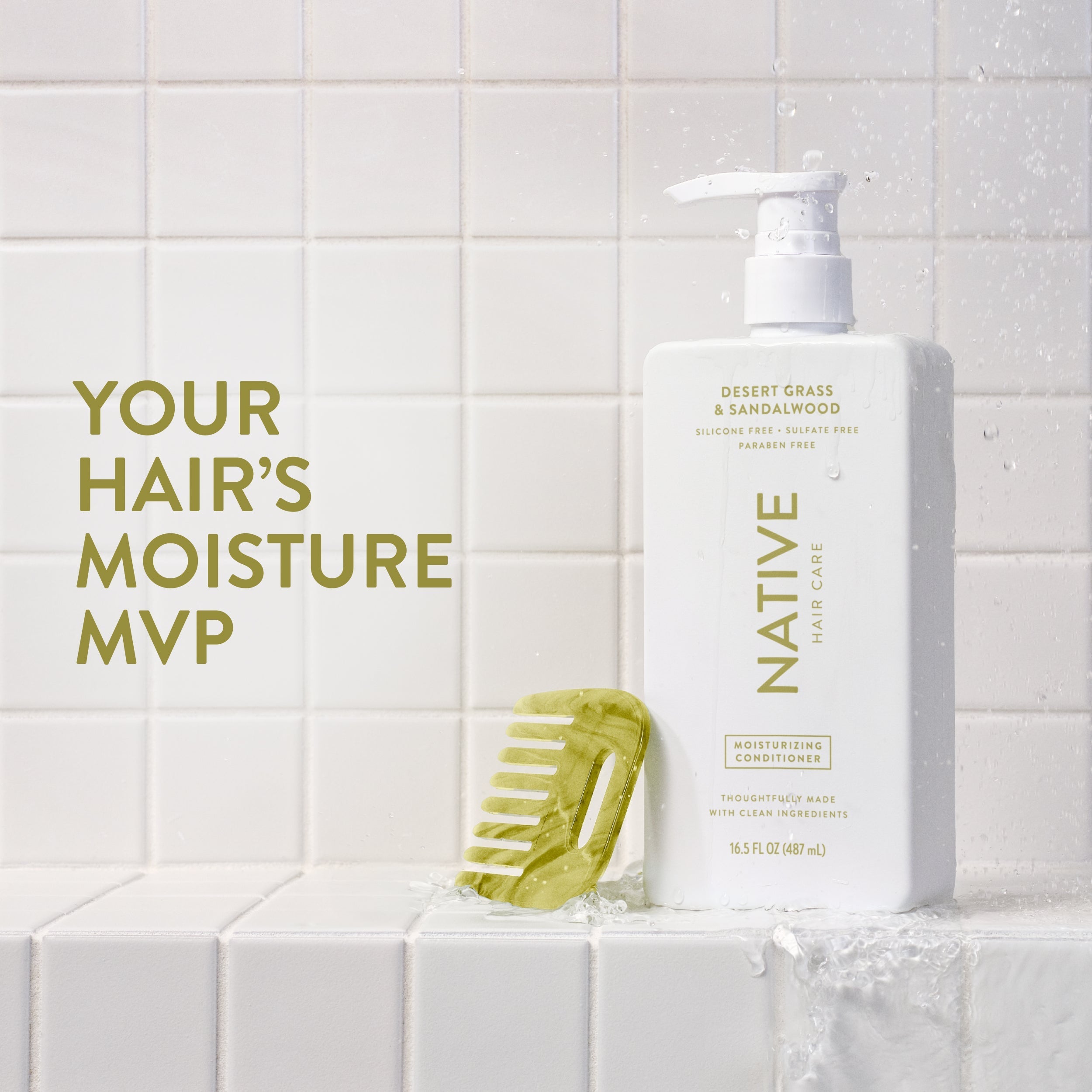 Moisturizing Conditioner - Desert Grass & Sandalwood / Classic / 16.5oz - Clean Care Essential