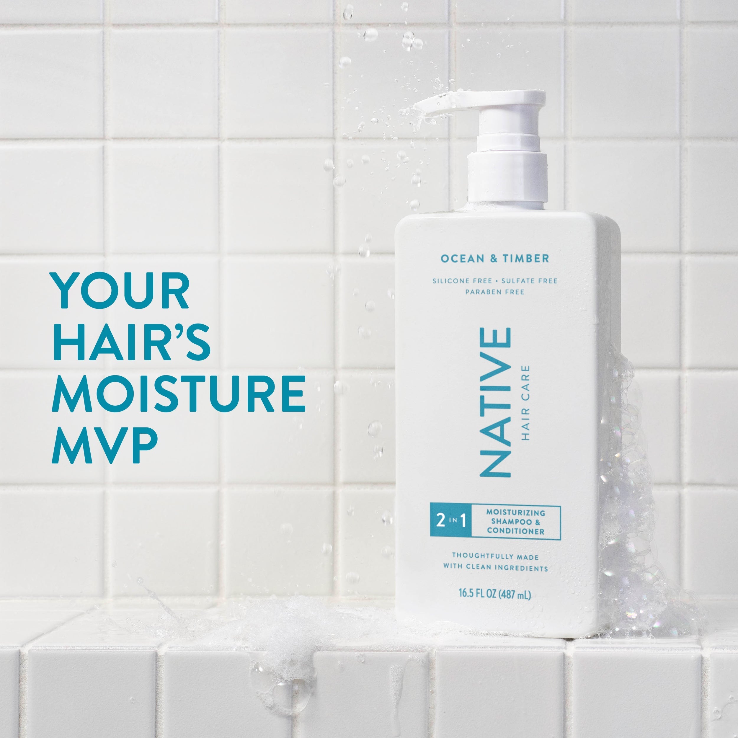 Moisturizing Shampoo - Ocean & Timber / Classic / 16.5oz - Clean Care Essential