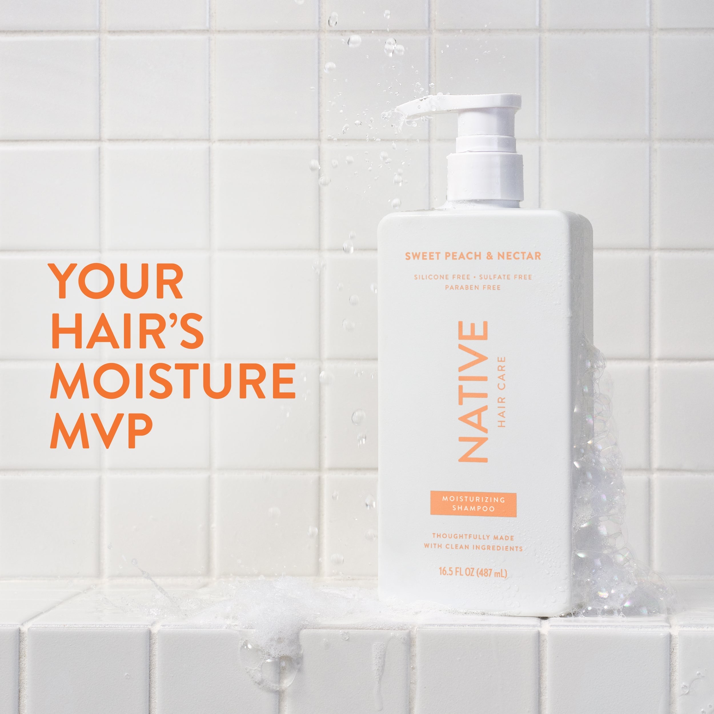 Moisturizing Shampoo - Sweet Peach & Nectar / Classic / 16.5oz - Clean Care Essential