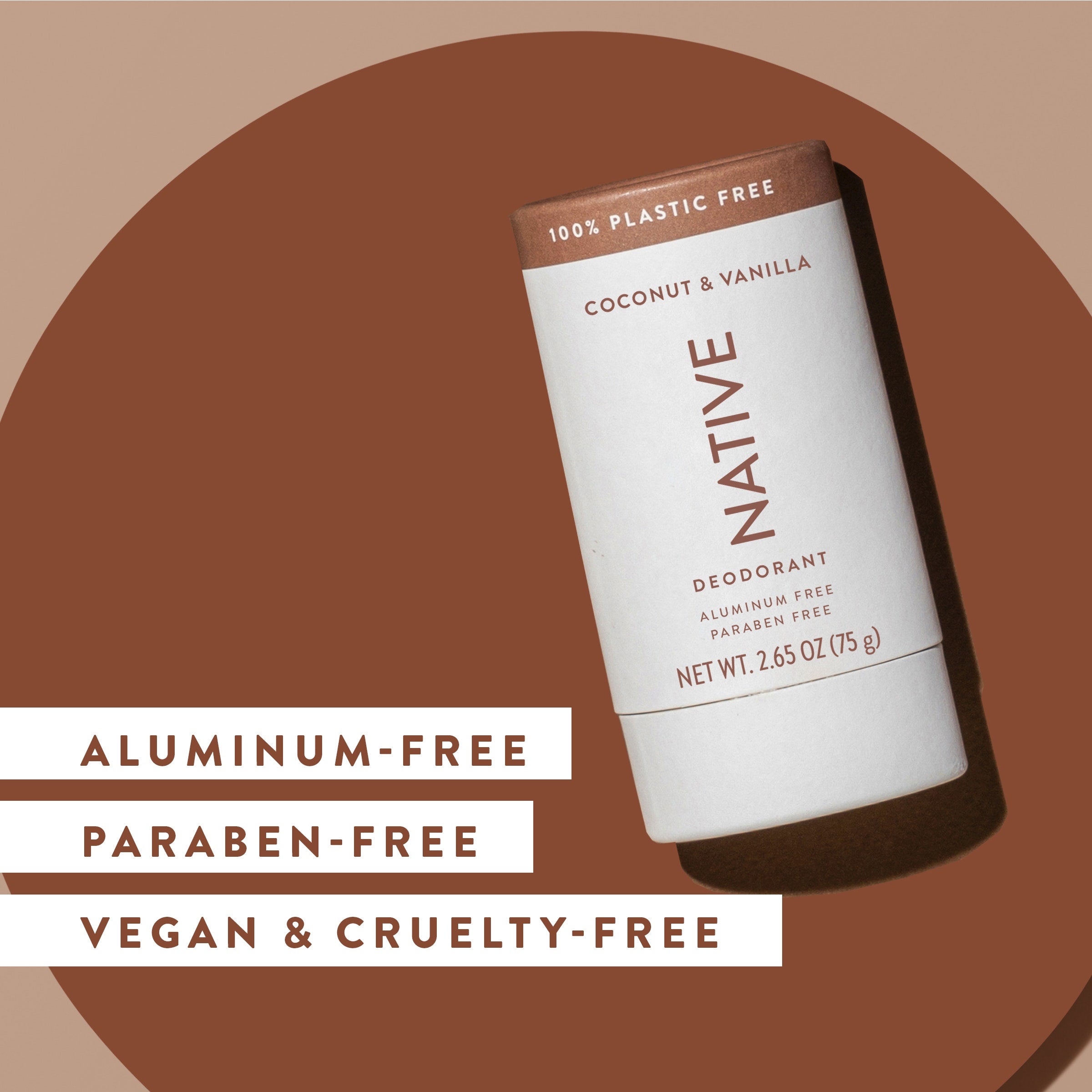 Plastic Free Deodorant Stick - Coconut & Vanilla / Classic / 2.65oz - Clean Care Essential