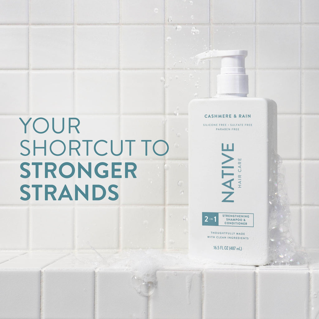 Strengthening 2-in-1 Shampoo & Conditioner - Cashmere & Rain / Classic / 16.5oz - Clean Care Essential