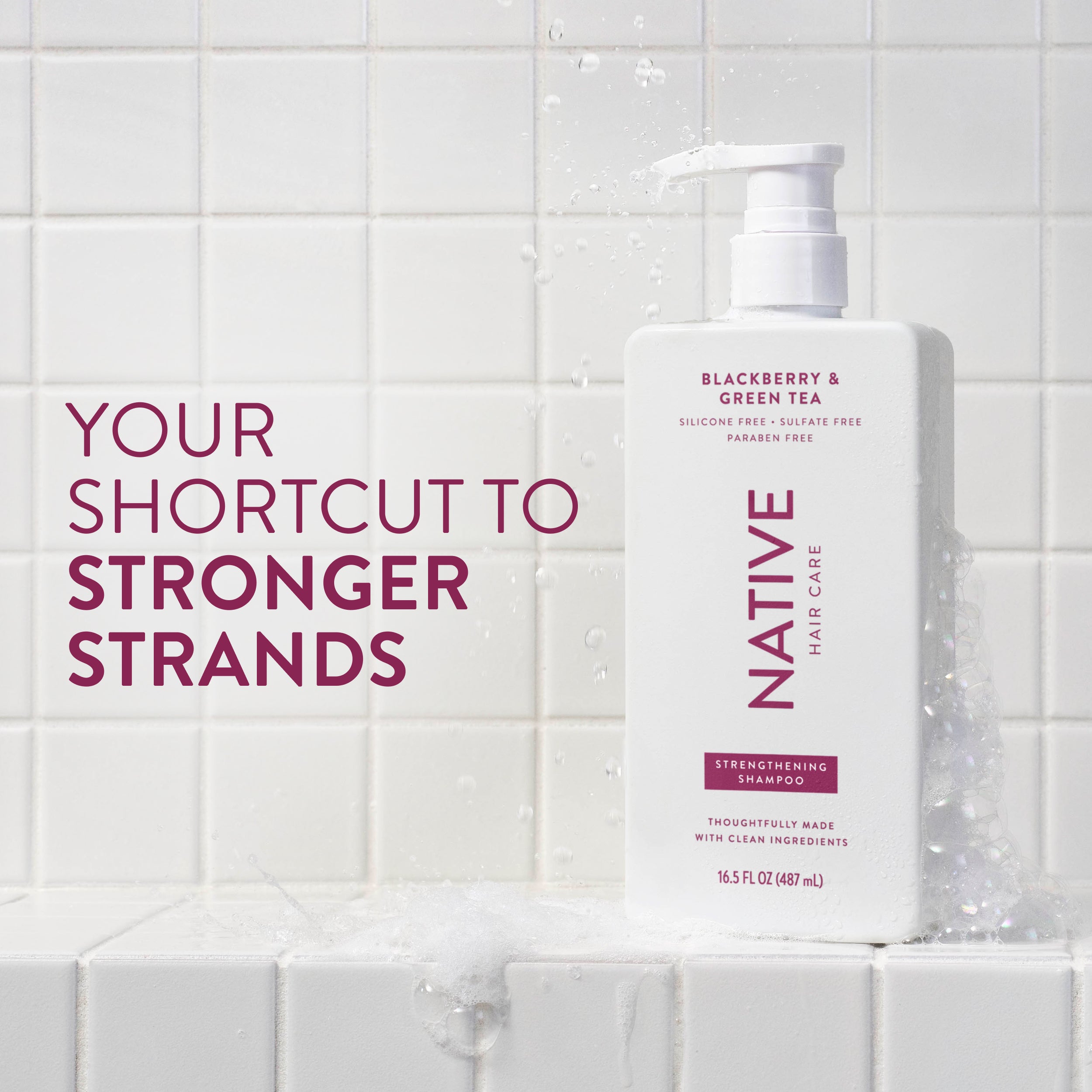 Strengthening Shampoo - Blackberry & Green Tea / Classic / 16.5oz - Clean Care Essential
