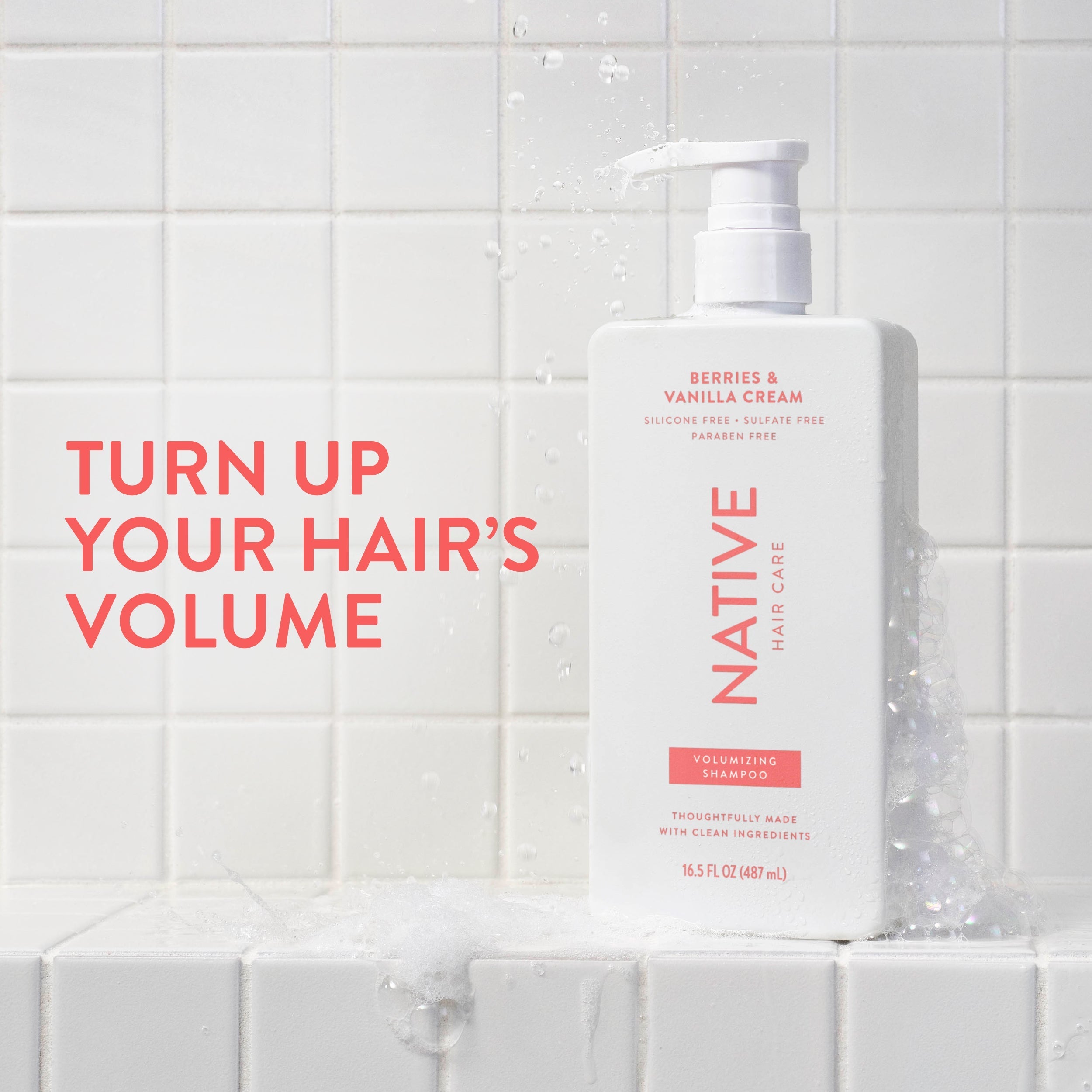 Volumizing Shampoo - Berries & Vanilla Cream / Classic / 16.5oz - Polished Daily Care