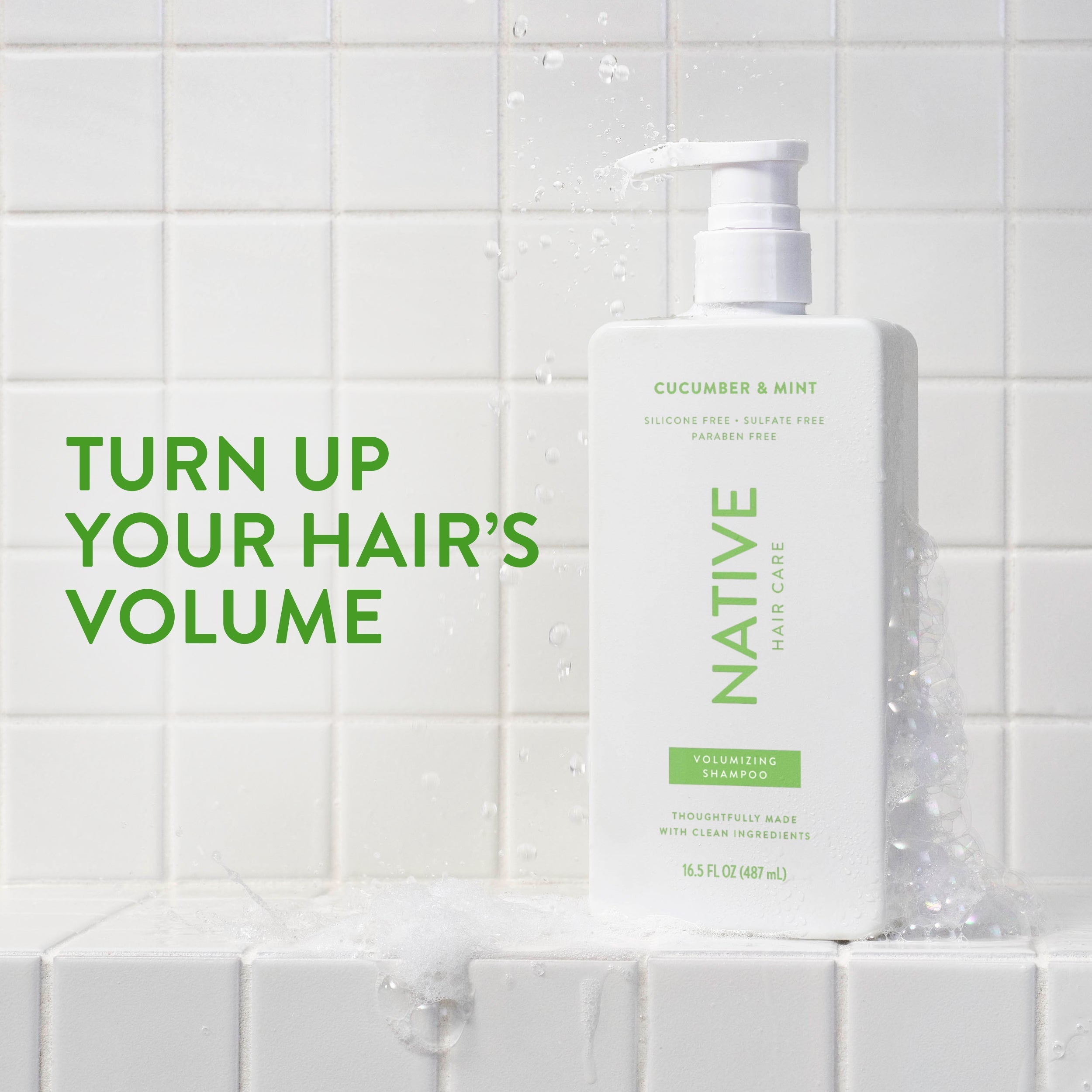 Volumizing Shampoo - Cucumber & Mint / Classic / 16.5oz - Clean Care Essential