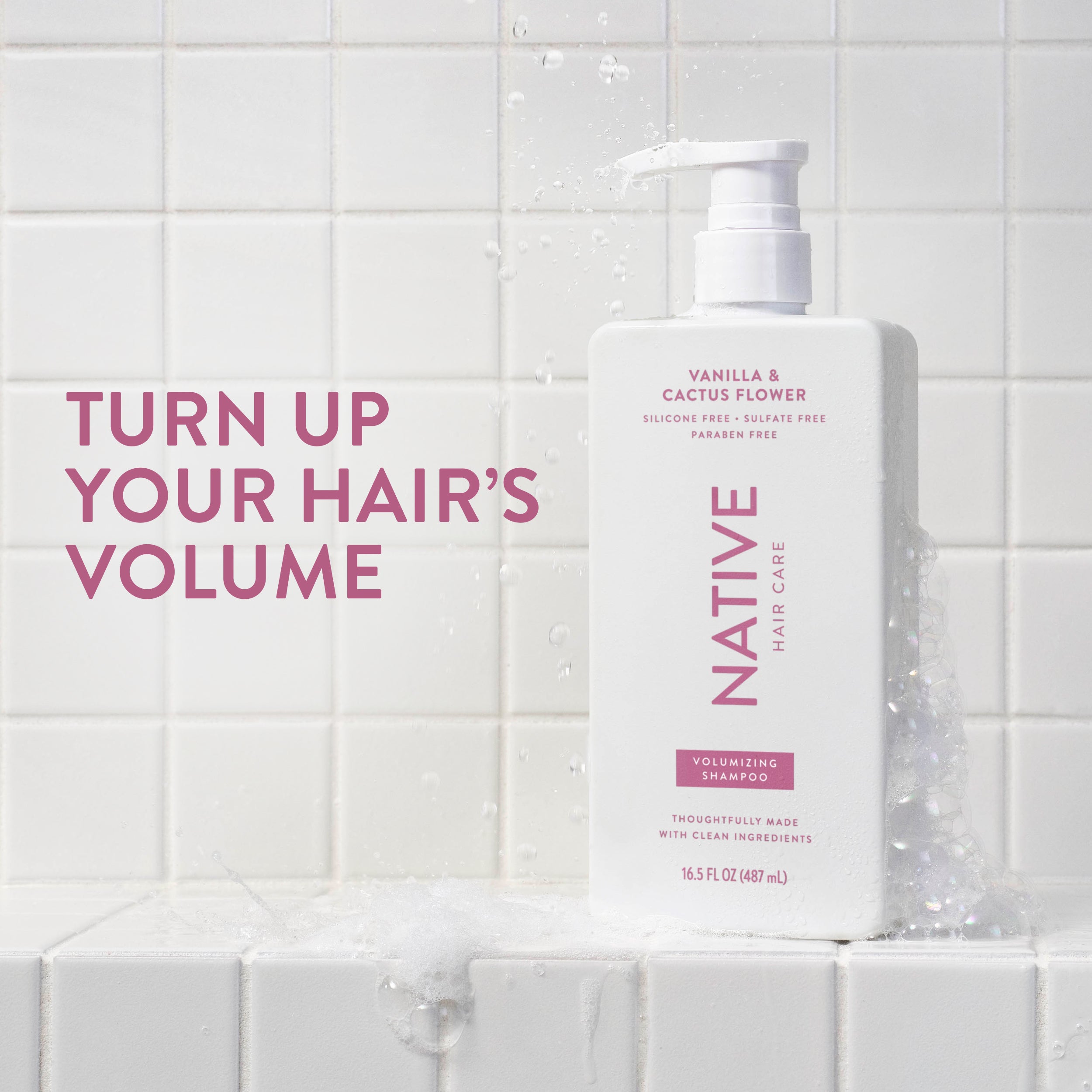Volumizing Shampoo - Vanilla & Cactus Flower / Classic / 16.5oz - Clean Care Essential