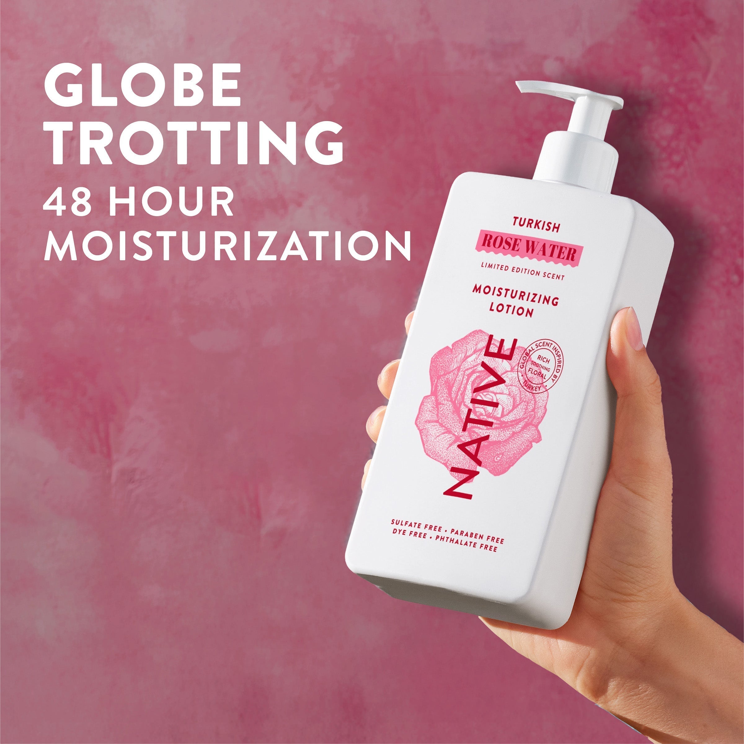 Body Lotion - Turkish Rose Water / Limited Edition / 16.5oz - Clean Care Essential