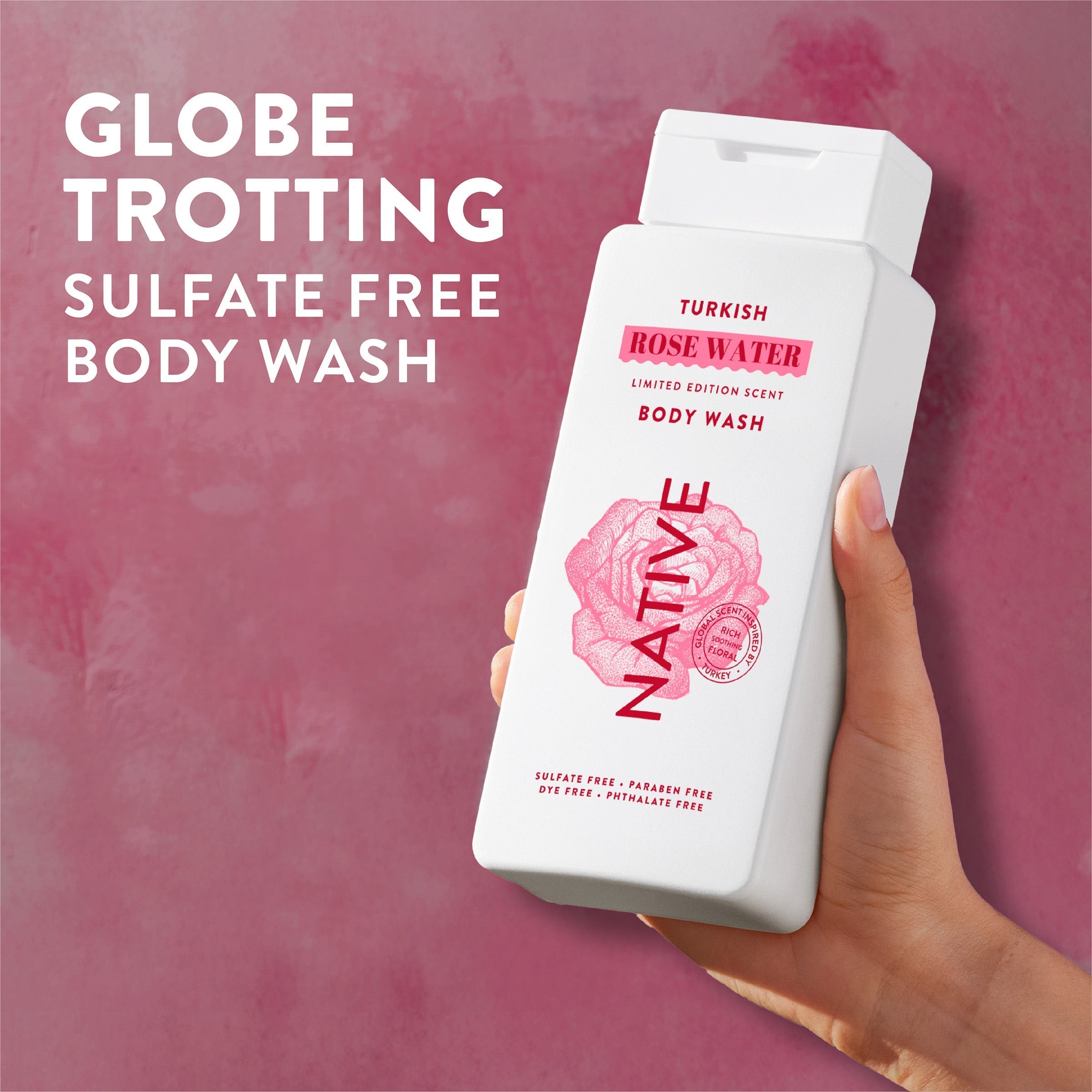 Body Wash - Turkish Rose Water / Limited Edition / 18oz - Clean Care Essential