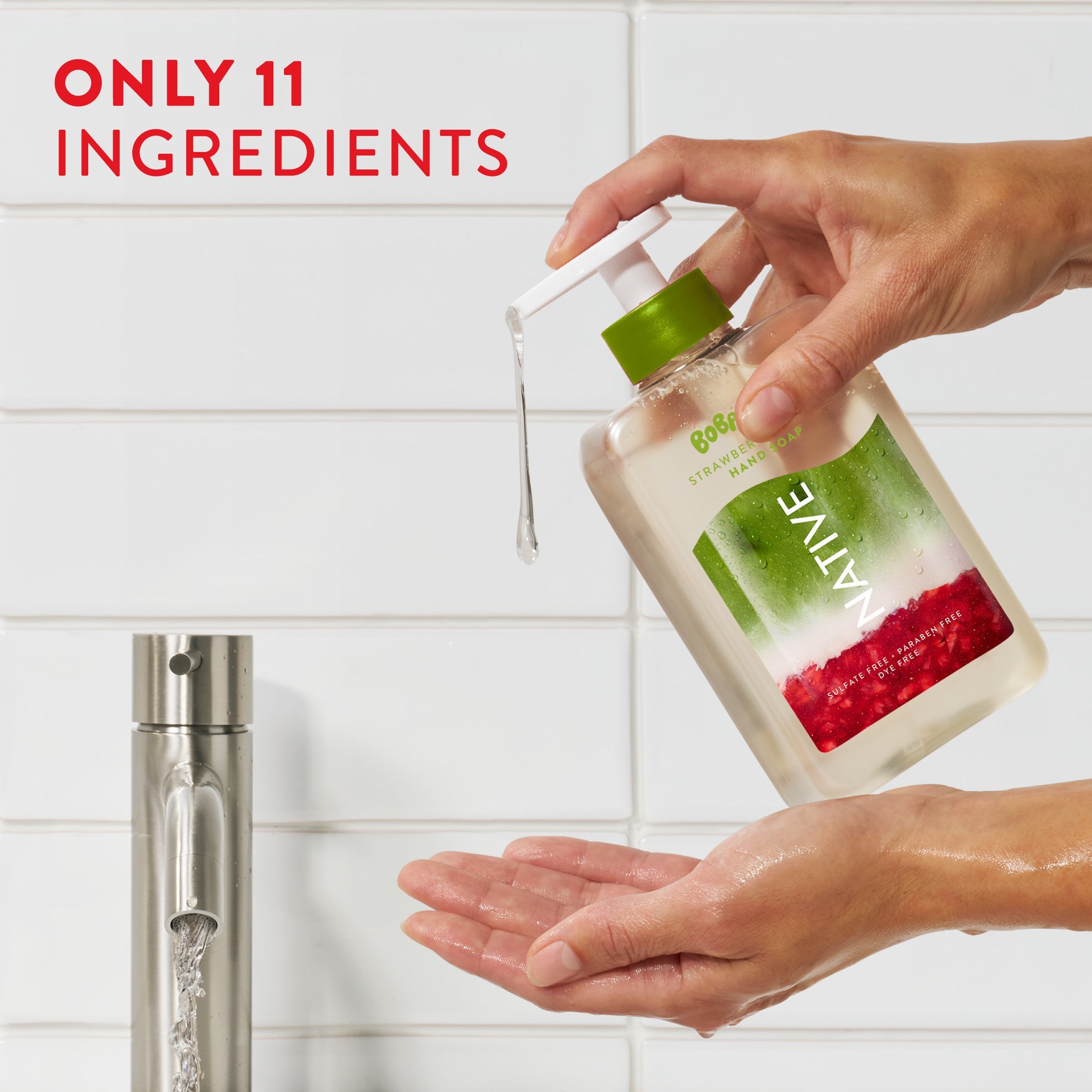 Hand Soap - Strawberry Matcha / Limited Edition / 13oz - Clean Care Essential