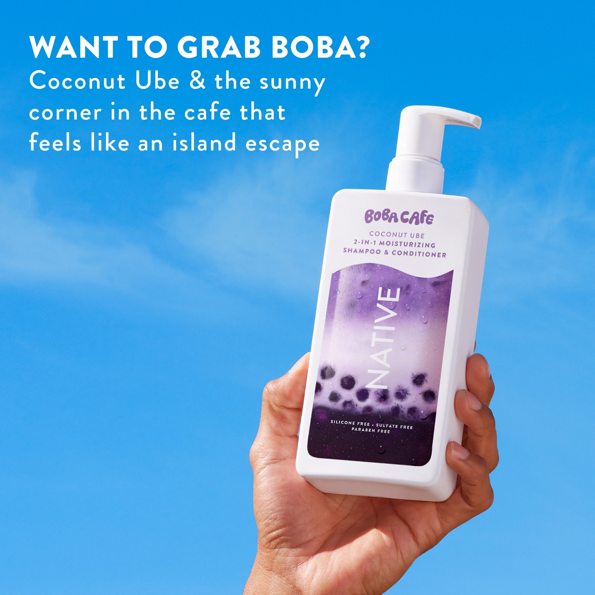 Moisturizing 2-in-1 Shampoo & Conditioner - Coconut Ube / Limited Edition / 16.5oz - Clean Care Essential