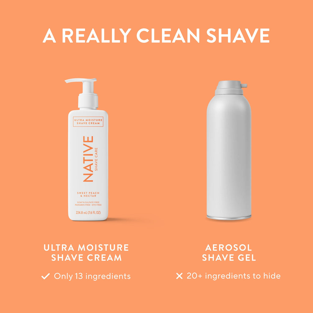 Ultra Moisture Shave Cream - Sweet Peach & Nectar / Classic / 7.6oz - Polished Daily Care