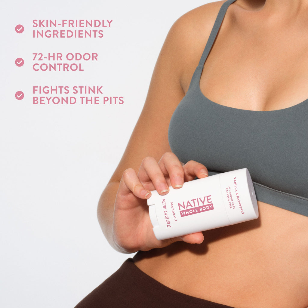 Whole Body Deodorant Stick - Vanilla & Raspberry / Classic / 2.4oz - Clean Care Essential