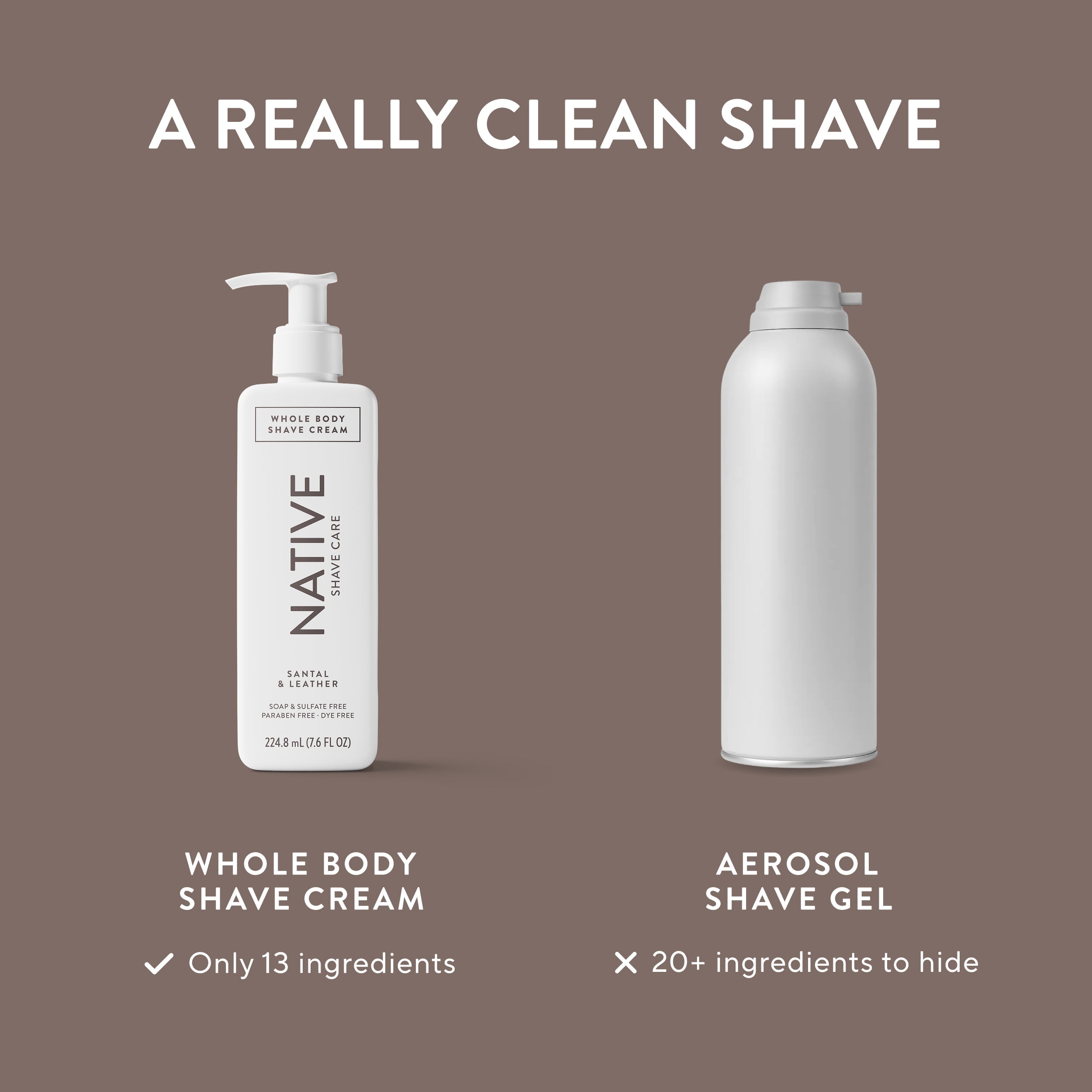 Whole Body Shave Cream - Santal & Leather / Classic / 7.6oz - Polished Daily Care