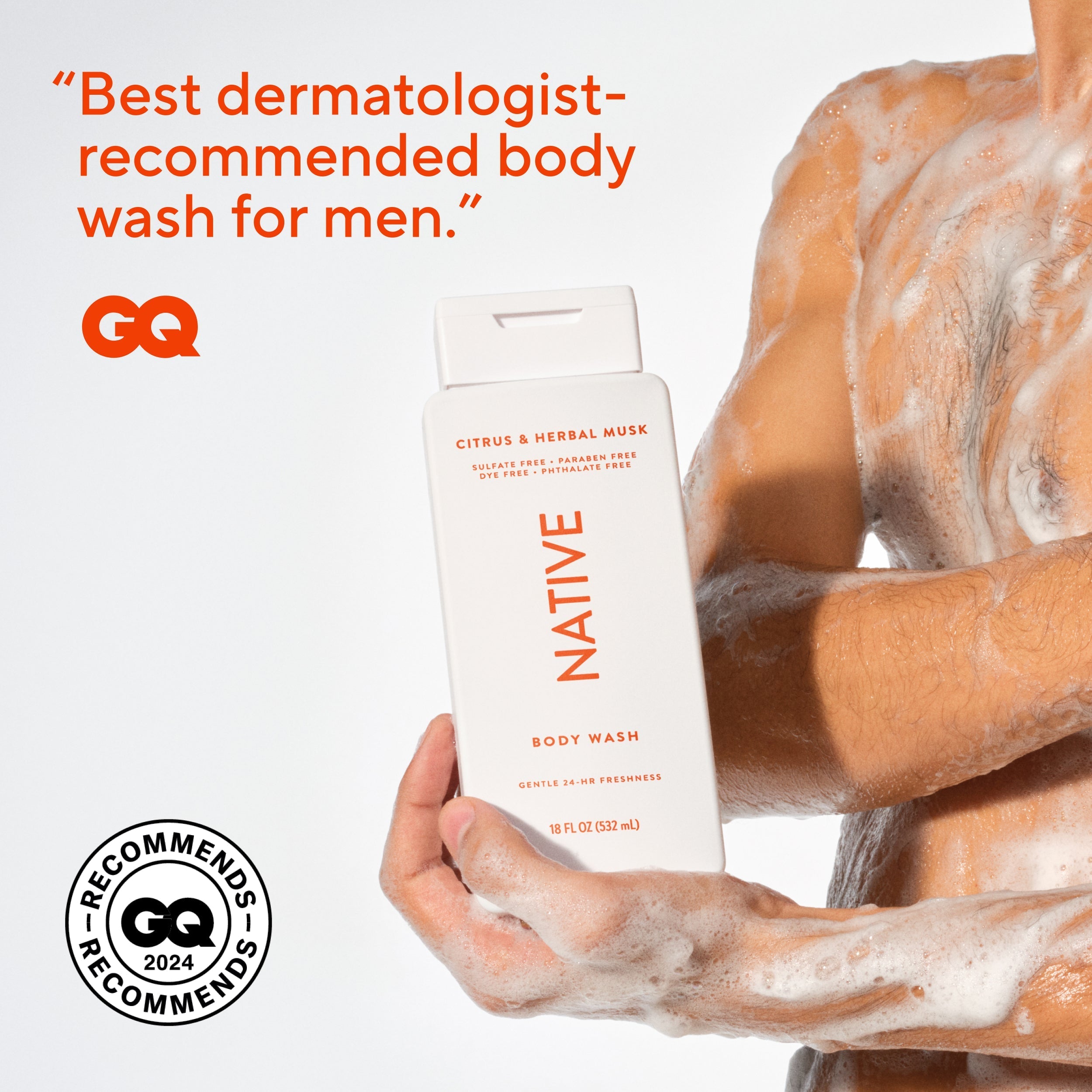 Body Wash - Citrus & Herbal Musk / Classic / 18oz - Clean Care Essential
