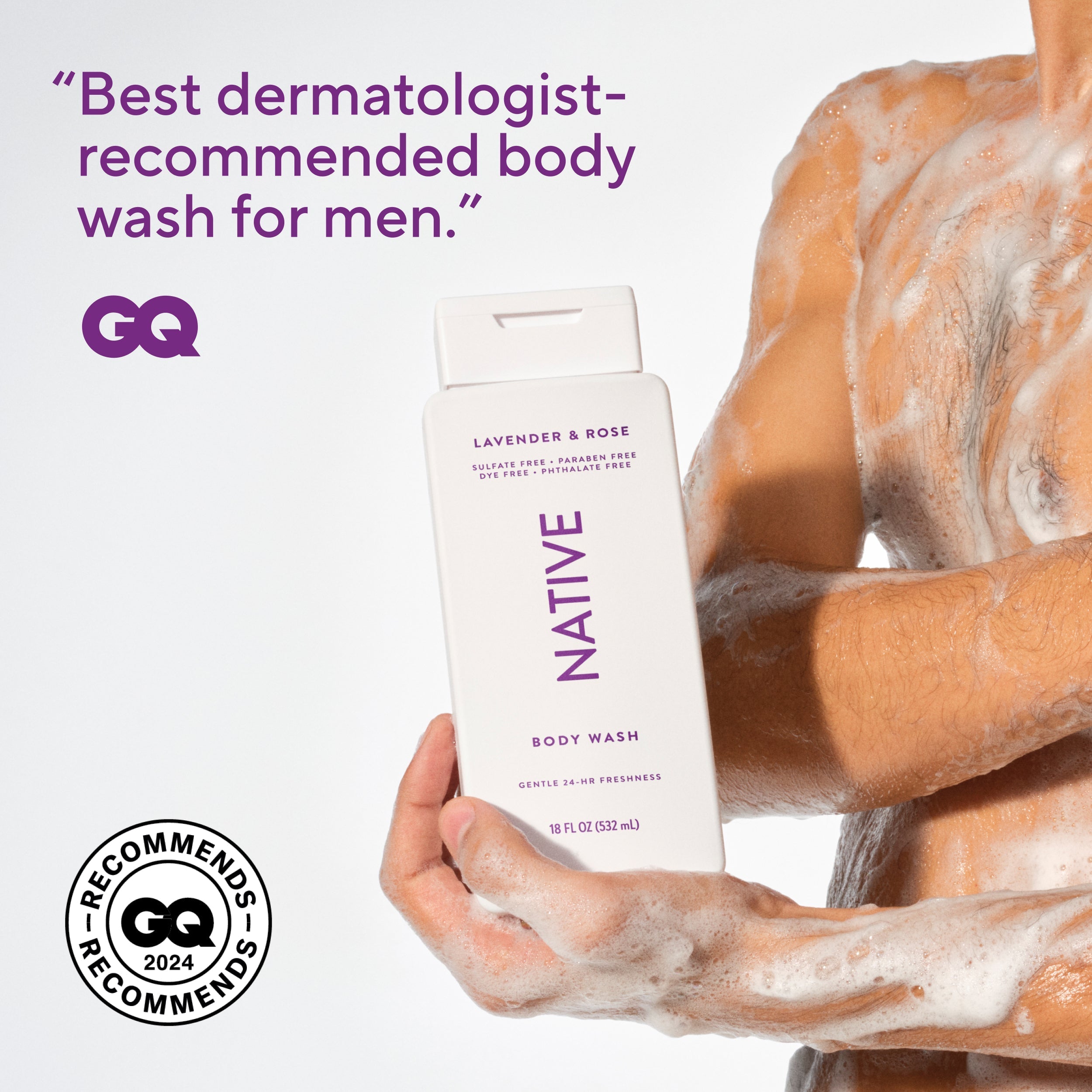 Body Wash - Lavender & Rose / Classic / 18oz - Clean Care Essential