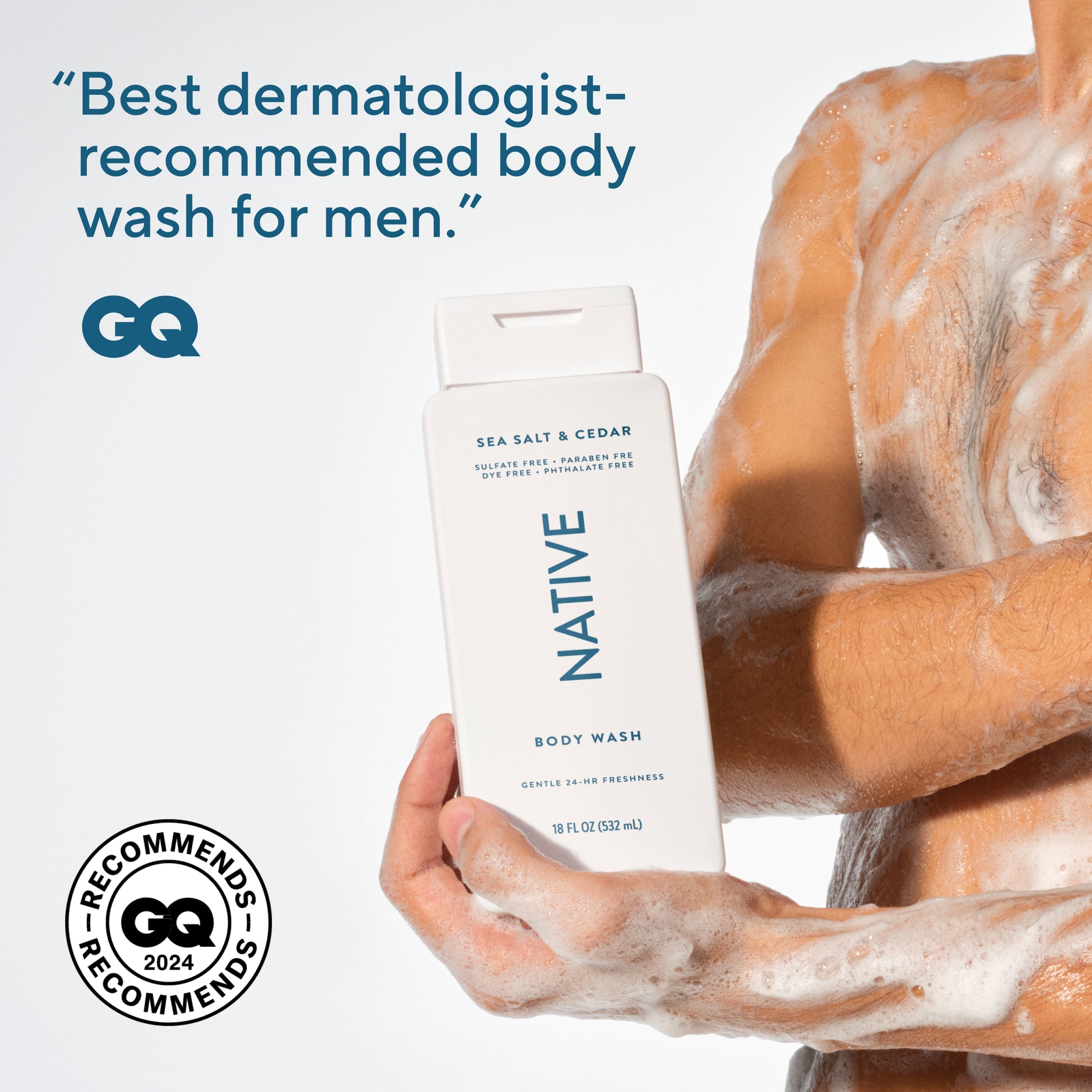 Body Wash - Sea Salt & Cedar / Classic / 18oz - Clean Care Essential