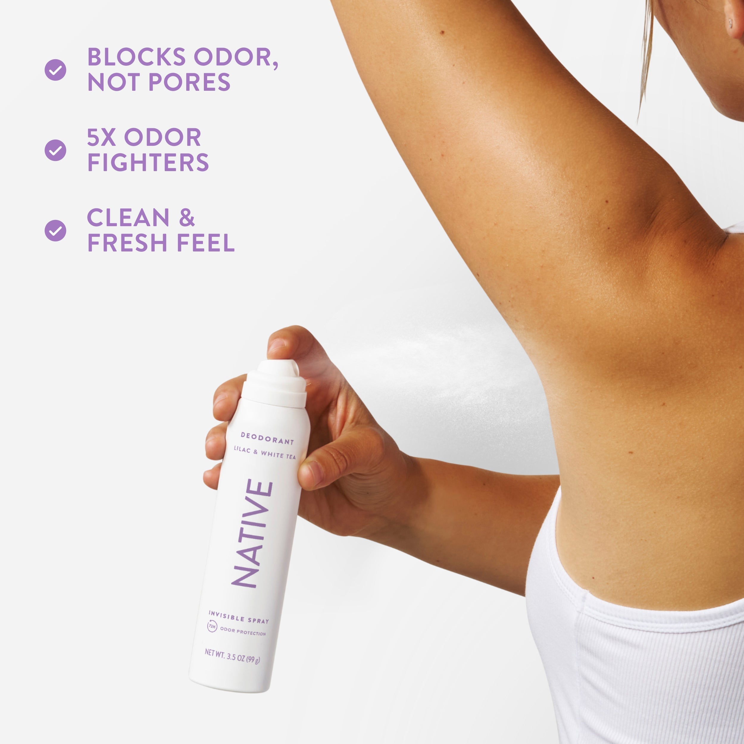 Deodorant Spray - Lilac & White Tea / Classic / 3.5oz - Clean Care Essential