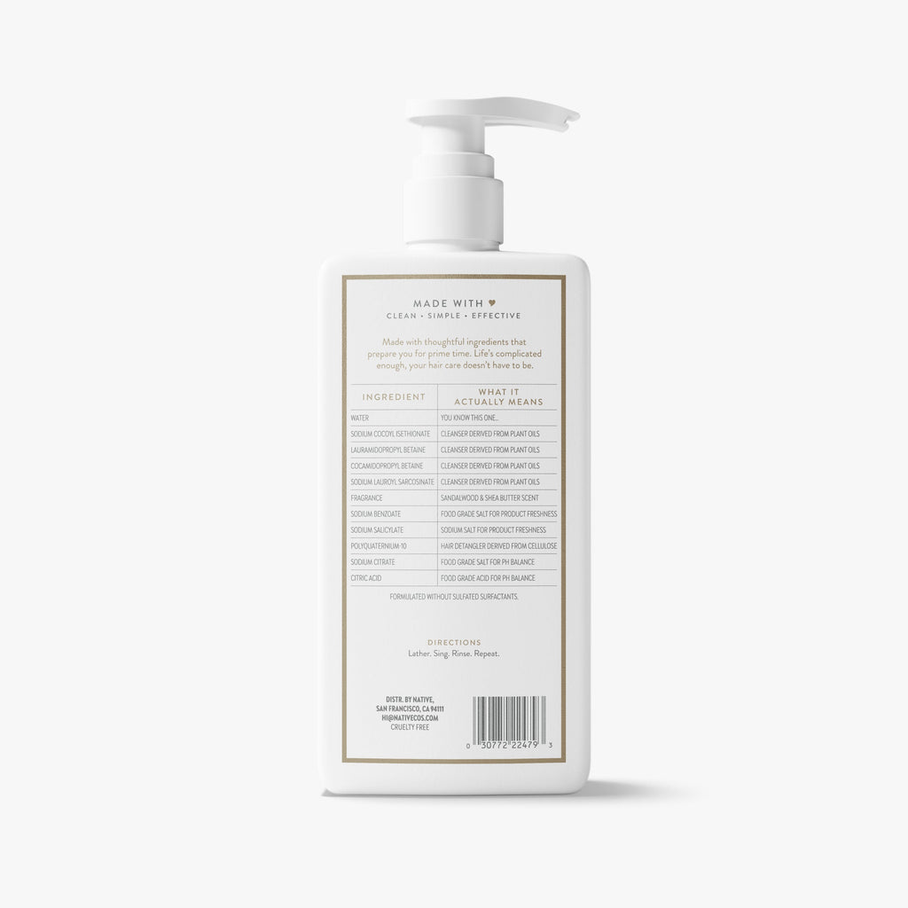 Full & Thick Shampoo - Sandalwood & Shea Butter / Classic / 16.5oz - Clean Care Essential