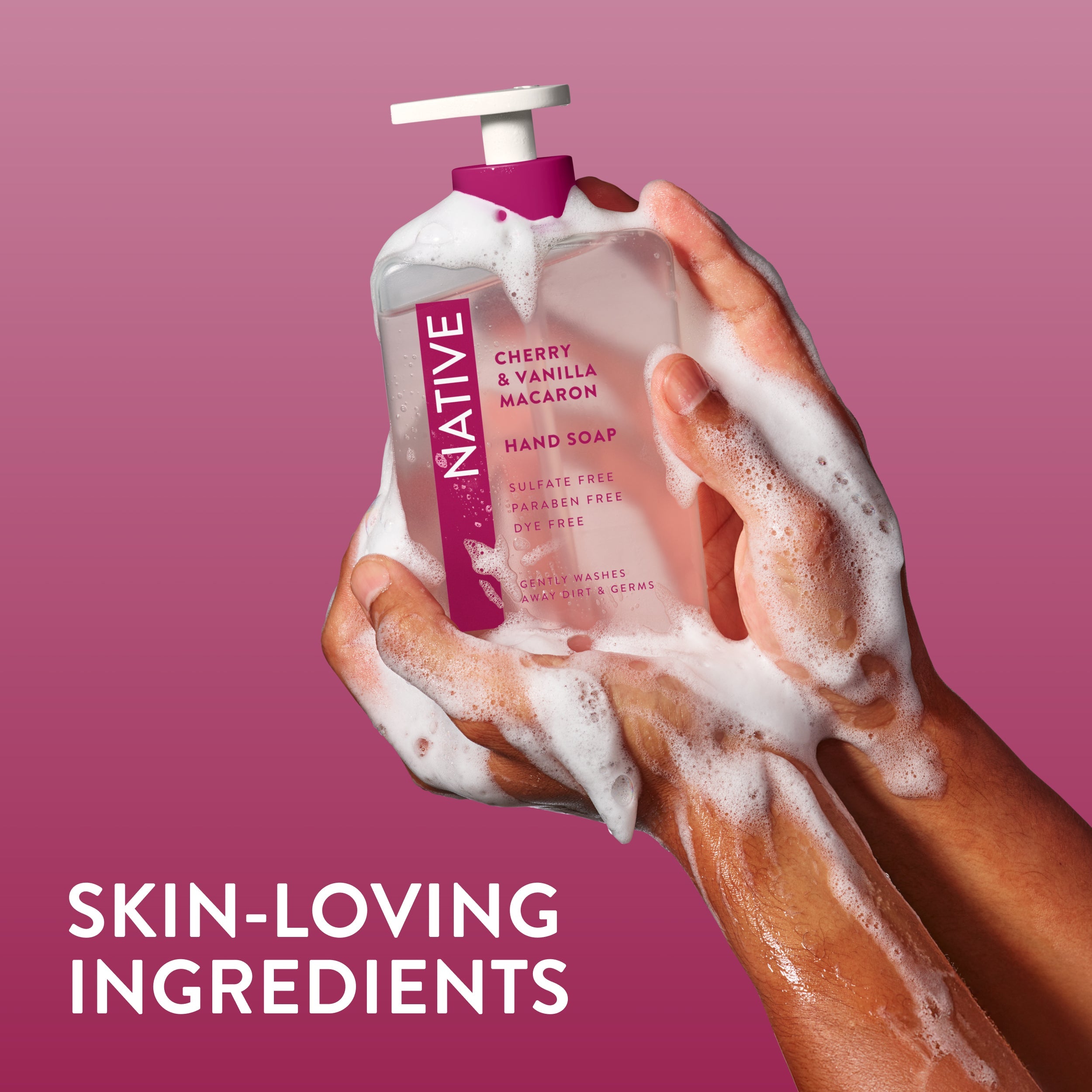 Hand Soap - Cherry & Vanilla Macaron / Classic / 13oz - Clean Care Essential