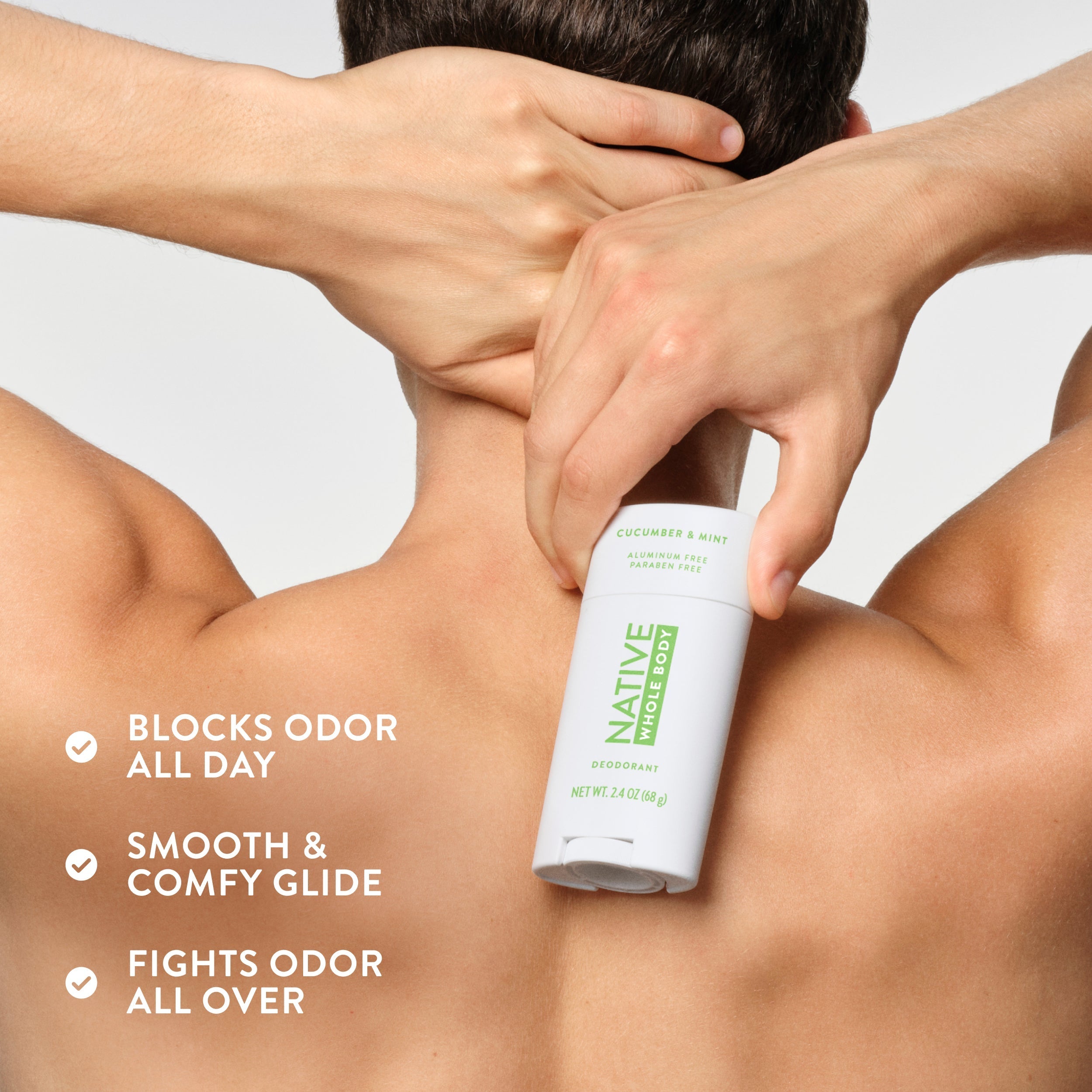 Whole Body Deodorant Stick - Cucumber & Mint / Classic / 2.4oz - Clean Care Essential