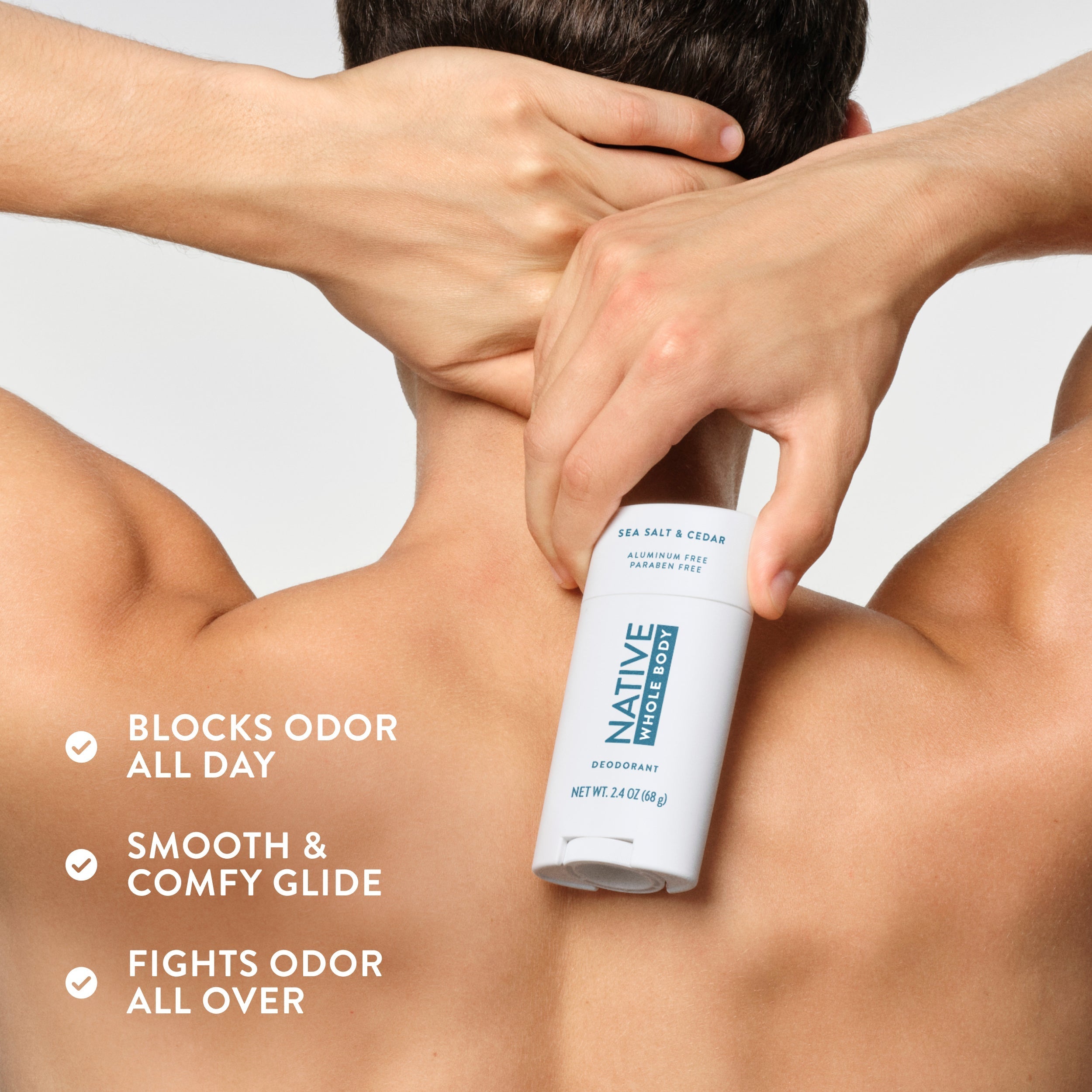 Whole Body Deodorant Stick - Sea Salt & Cedar / Classic / 2.4oz - Clean Care Essential