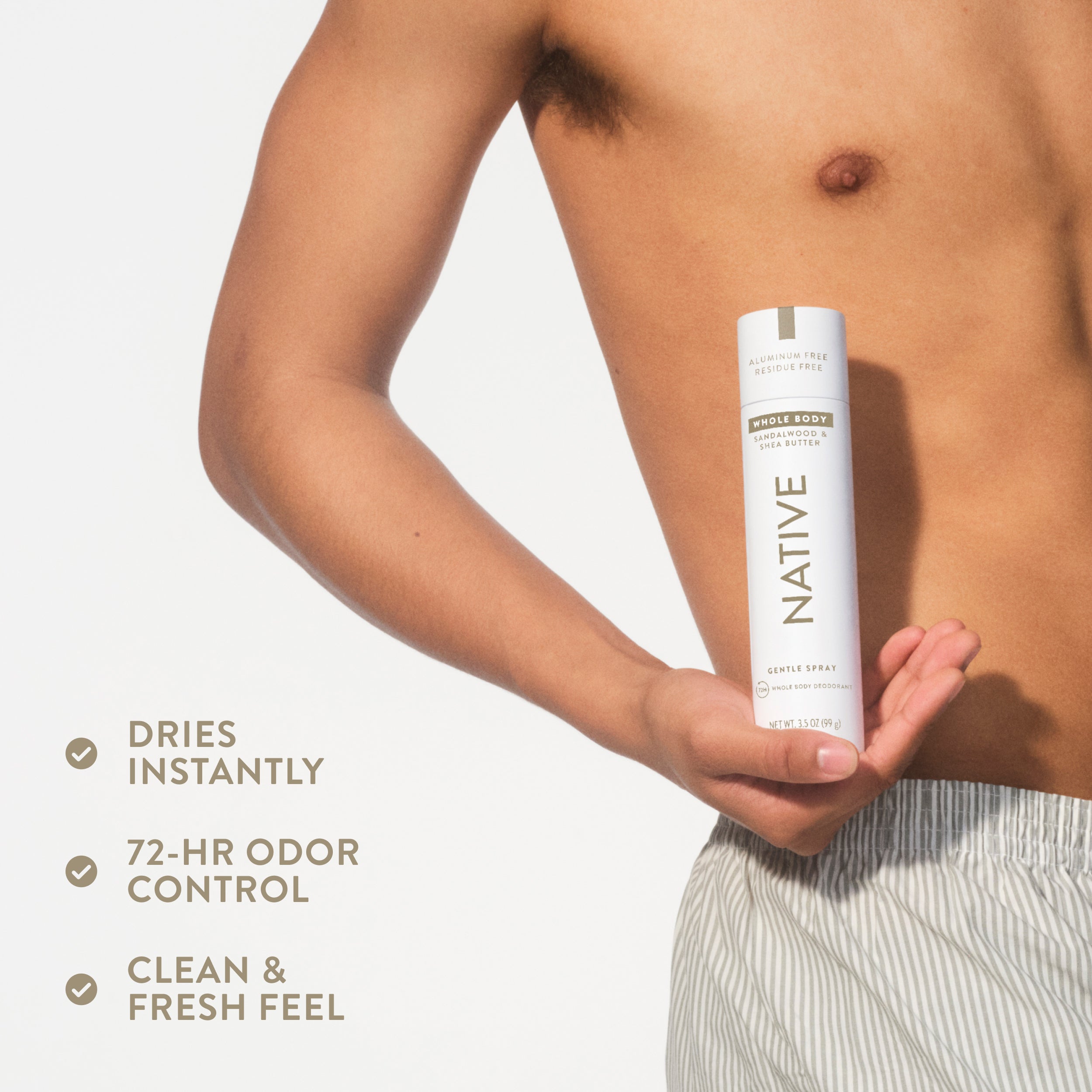 Whole Body Deodorant Spray - Sandalwood & Shea Butter / Classic / 3.5oz - Clean Care Essential