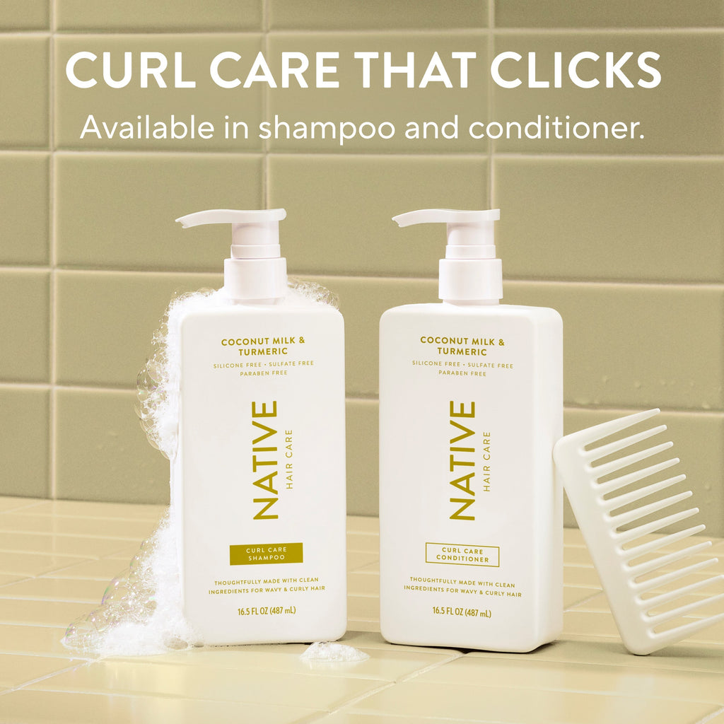 Curl Care Shampoo - Coconut Milk & Turmeric / Classic / 16.5oz - Clean Care Essential