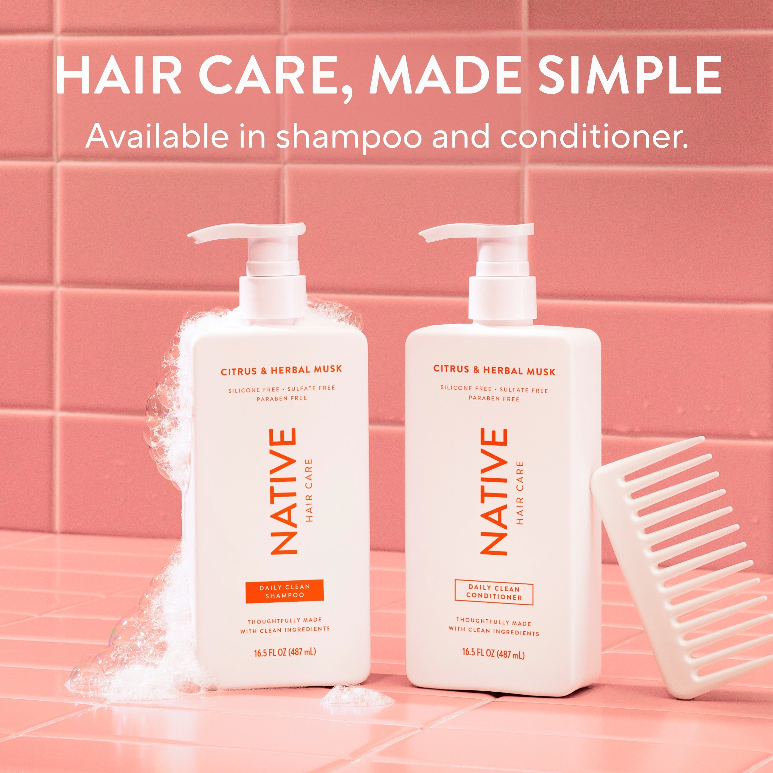 Daily Clean Shampoo - Citrus & Herbal Musk / Classic / 16.5oz - Clean Care Essential