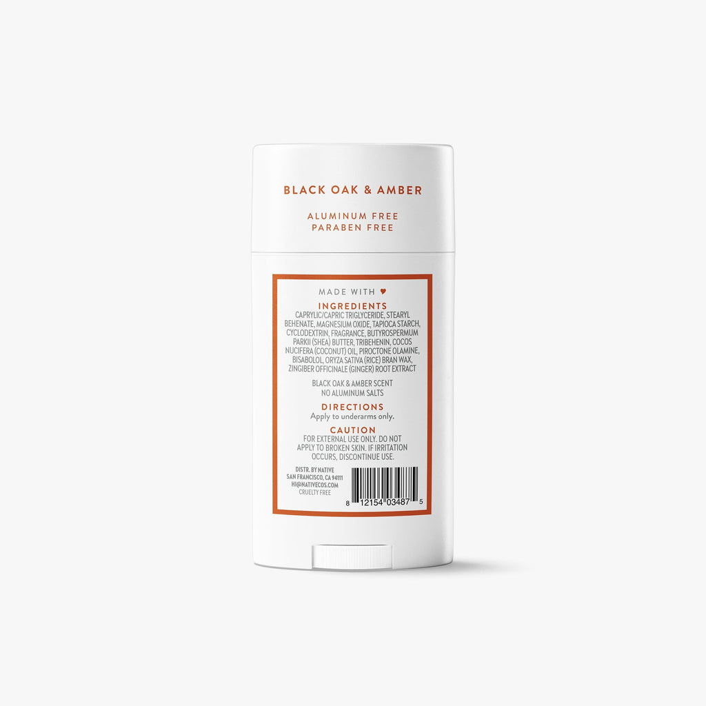 Deodorant Stick - Black Oak & Amber / Classic / 2.65oz - Clean Care Essential