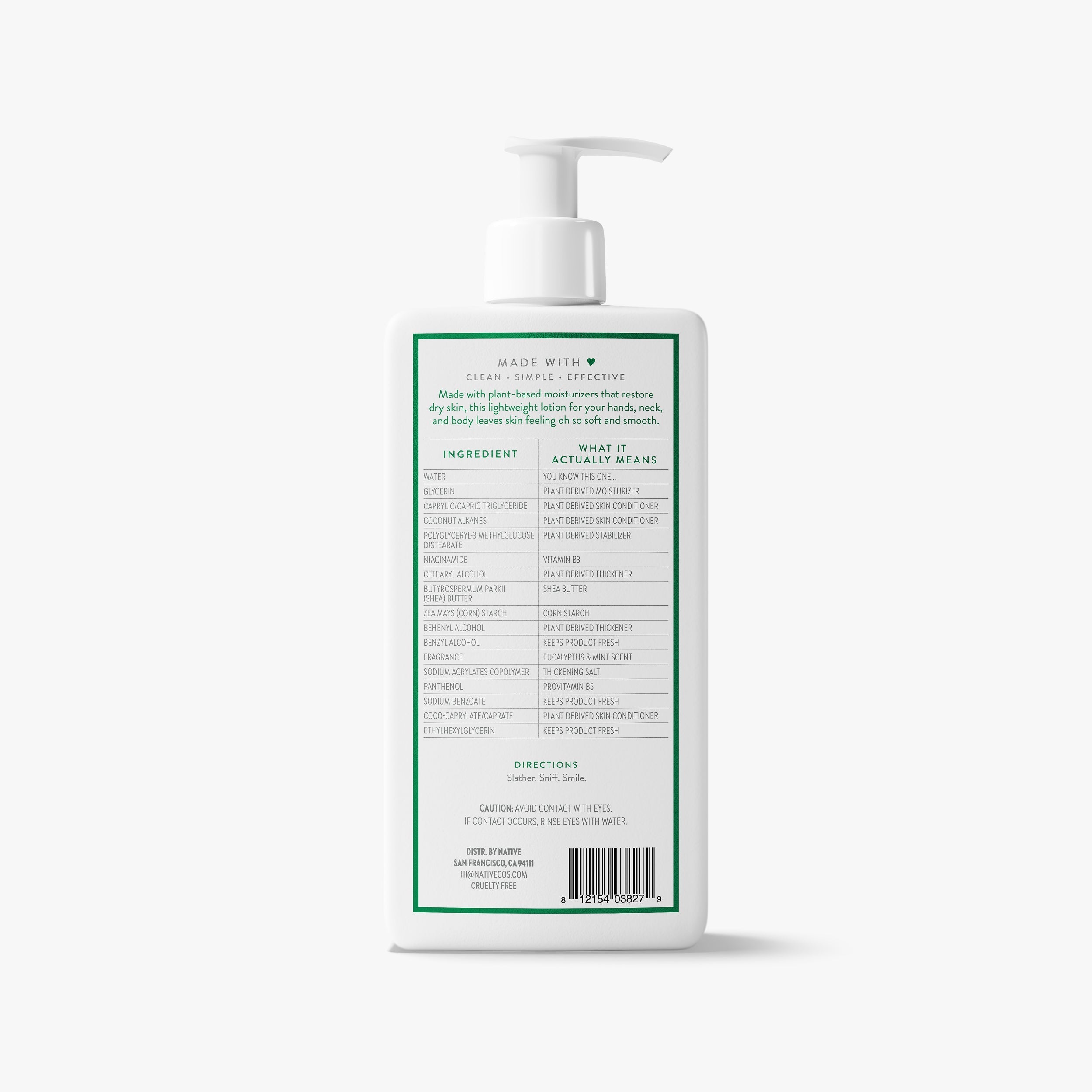 Body Lotion - Eucalyptus & Mint / Classic / 16.5oz - Clean Care Essential