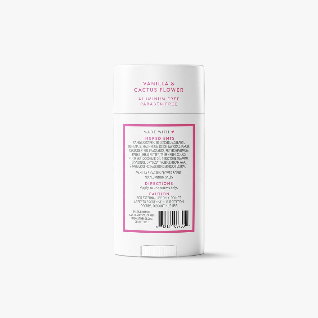 Deodorant Stick - Vanilla & Cactus Flower / Classic / 2.65oz - Clean Care Essential
