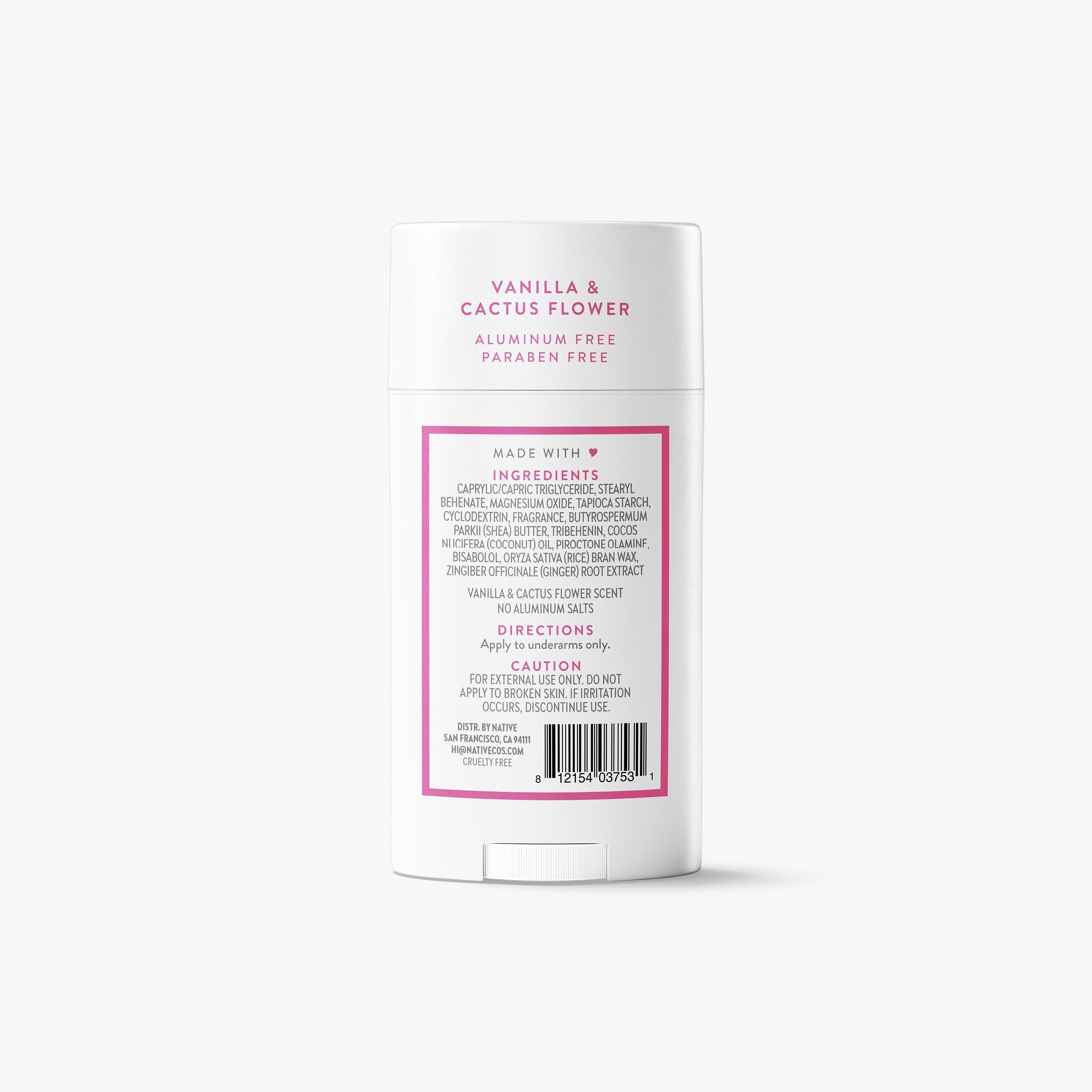 Deodorant Stick - Vanilla & Cactus Flower / Classic / 2.65oz - Clean Care Essential