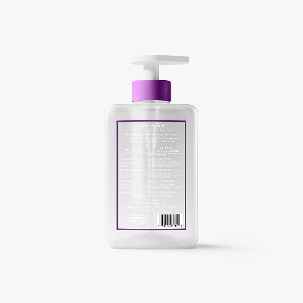 Hand Soap - Lavender & Rose / Classic / 13oz - Clean Care Essential