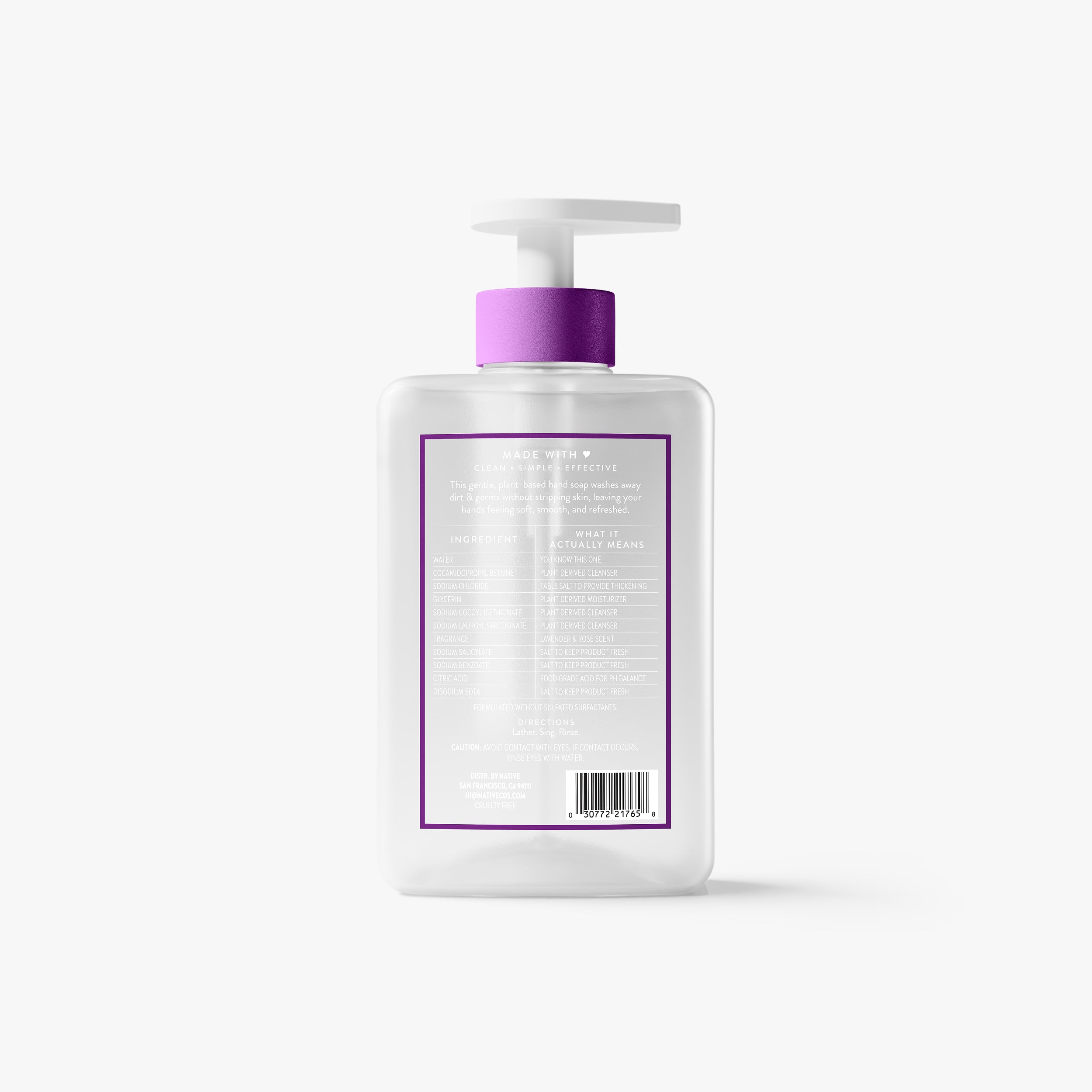 Hand Soap - Lavender & Rose / Classic / 13oz - Clean Care Essential