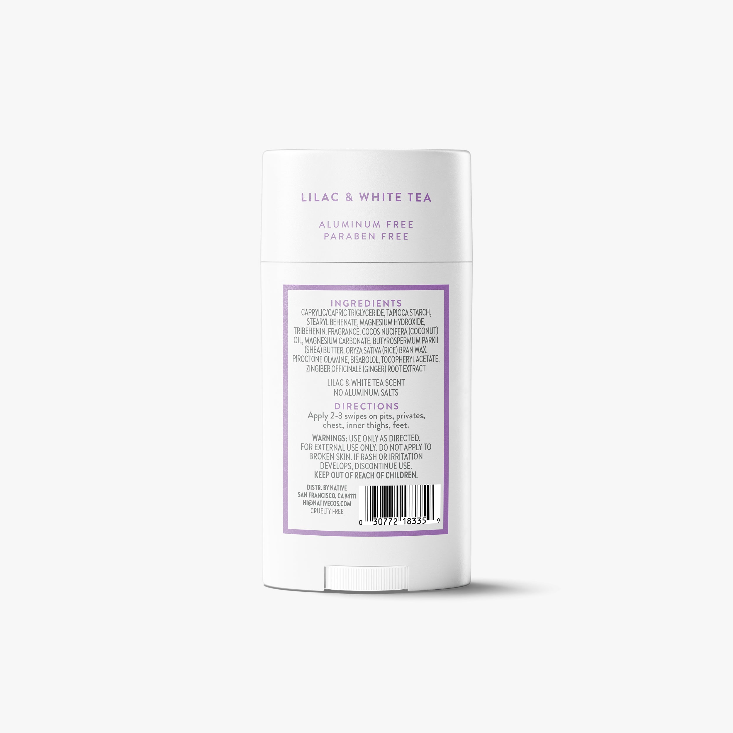 Whole Body Deodorant Stick - Lilac & White Tea / Classic / 2.4oz - Clean Care Essential