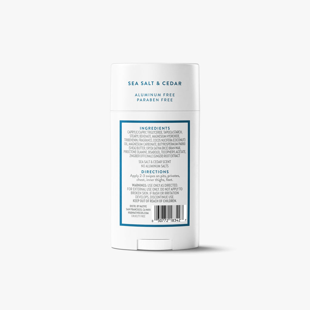 Whole Body Deodorant Stick - Sea Salt & Cedar / Classic / 2.4oz - Clean Care Essential